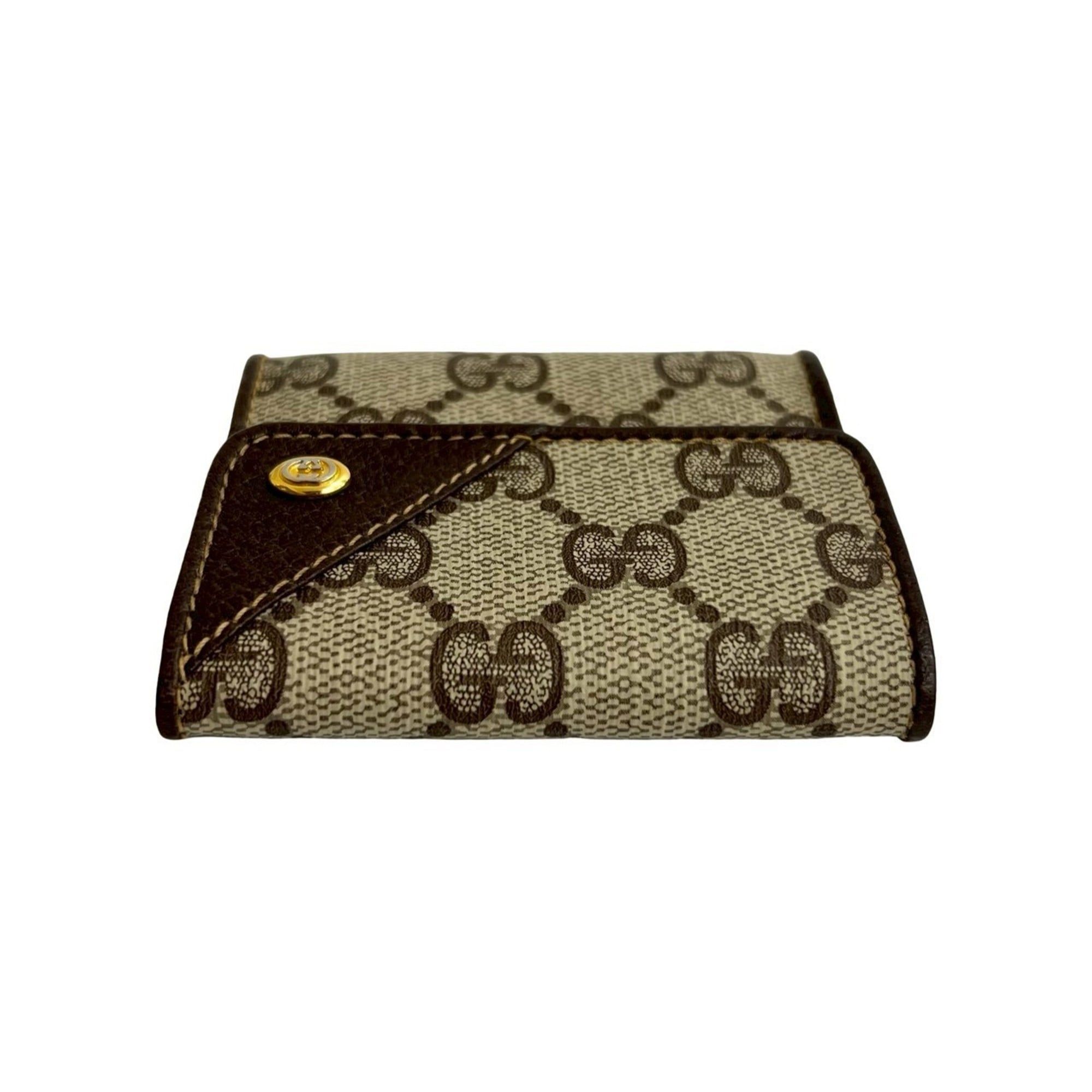 Gucci Unused, stored GUCCI vintage Gucci GG logo leather coin purse, mini case, pouch, small item brown, 41591 Size ONE SIZE - 3 Thumbnail