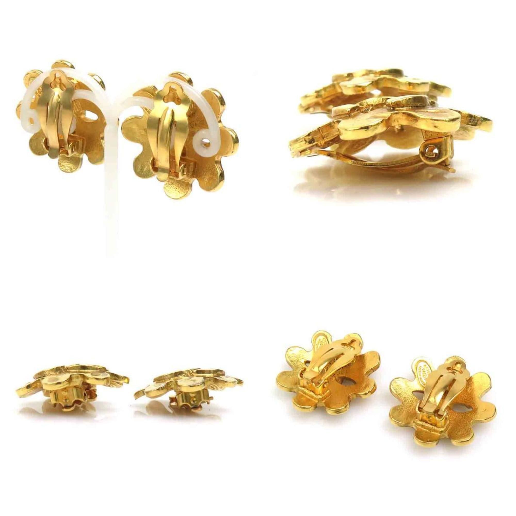 Chanel CHANEL Coco Mark Metal Gold Earrings for Women e61142a Size ONE SIZE - 3 Thumbnail