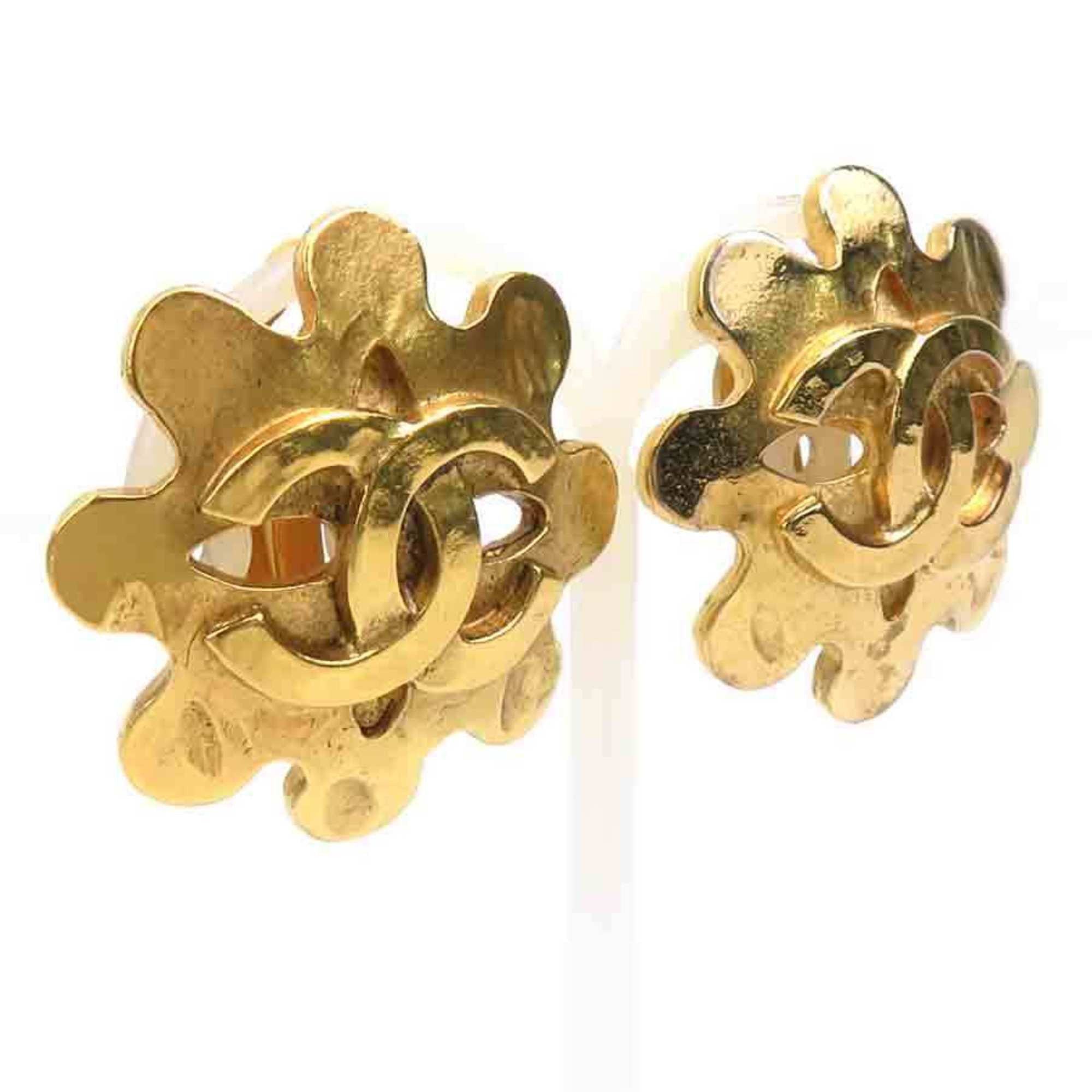 Chanel CHANEL Coco Mark Metal Gold Earrings for Women e61142a Size ONE SIZE - 2 Thumbnail