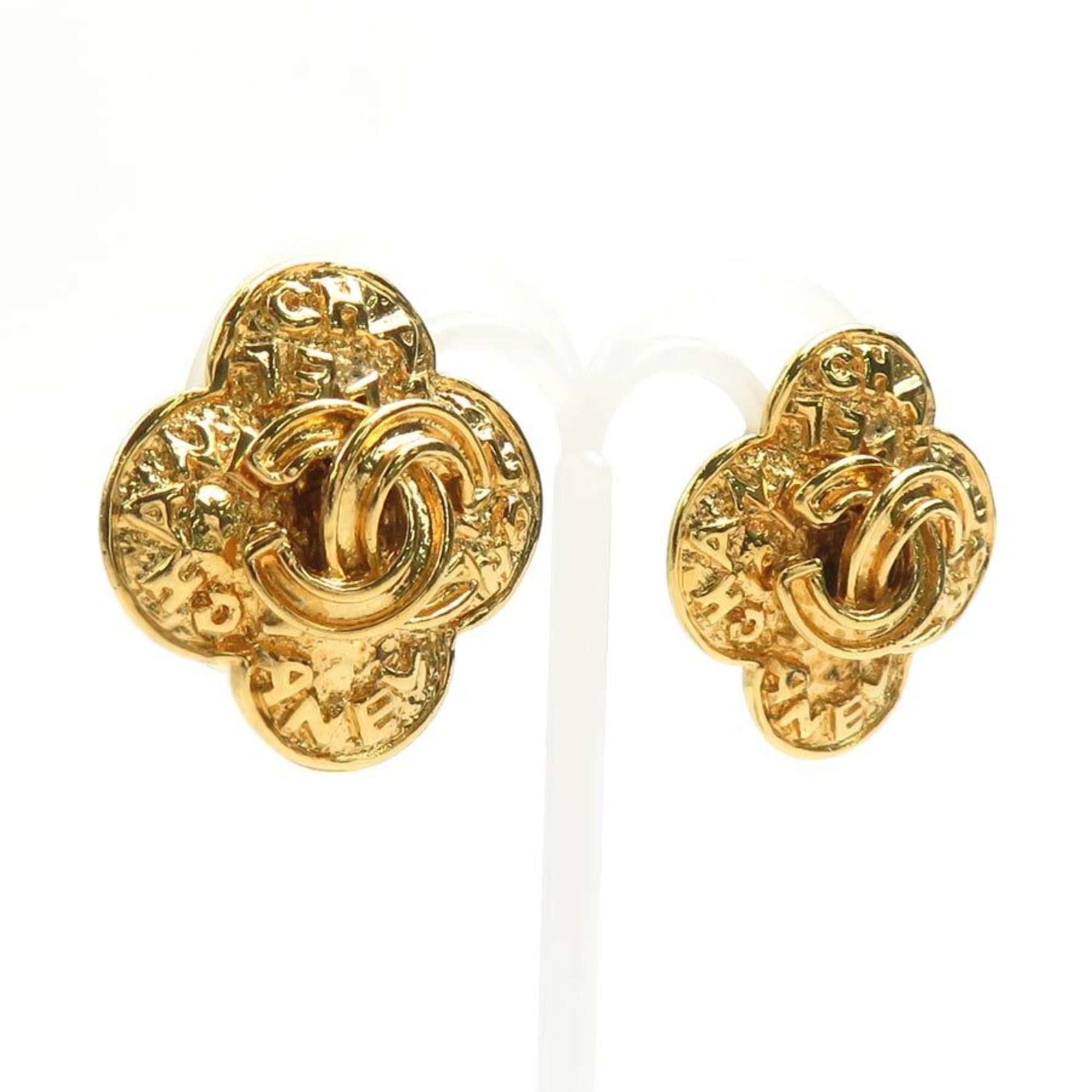 Chanel CHANEL Coco Mark Metal Gold Earrings for Women e61141a Size ONE SIZE - 2 Thumbnail