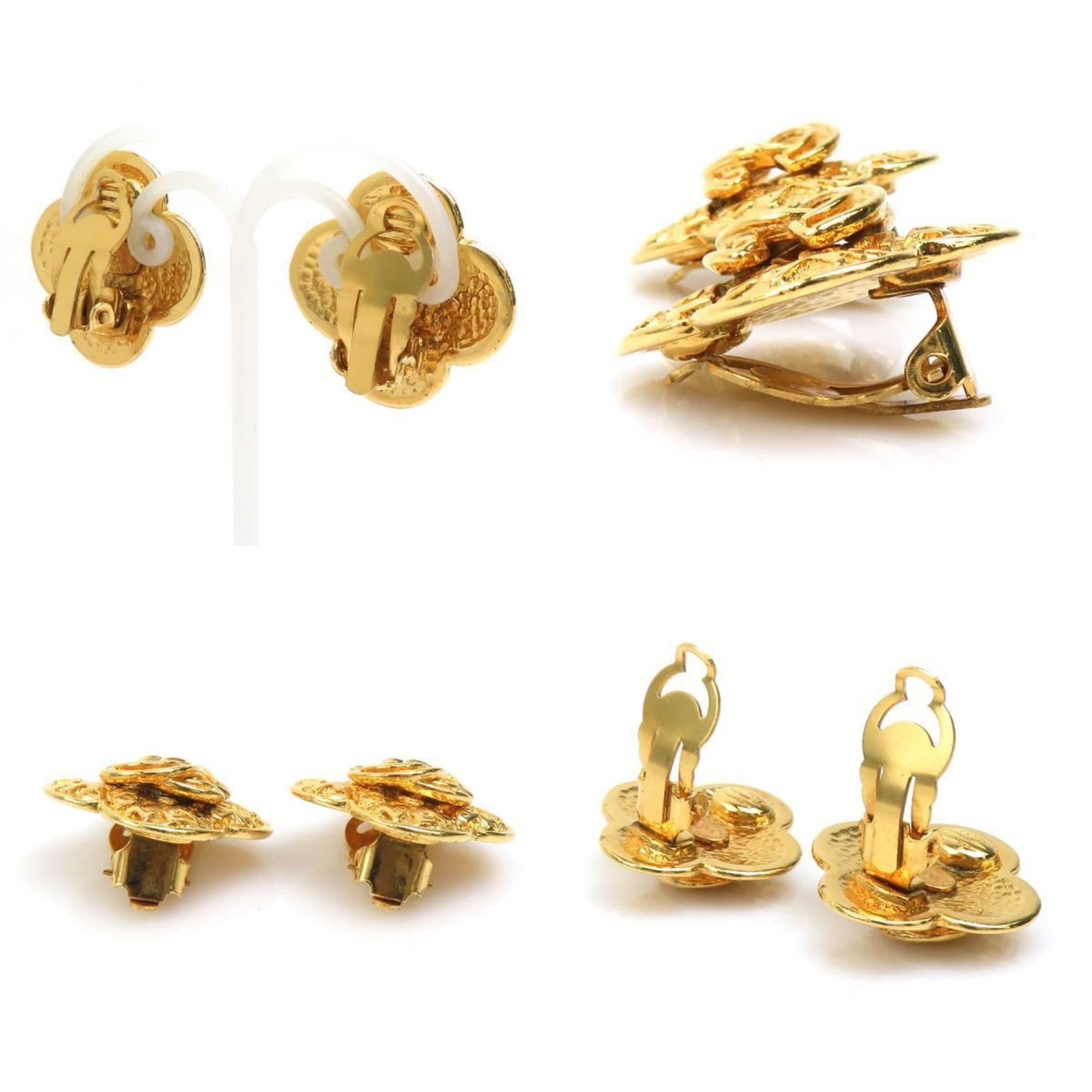 Chanel CHANEL Coco Mark Metal Gold Earrings for Women e61141a Size ONE SIZE - 3 Thumbnail