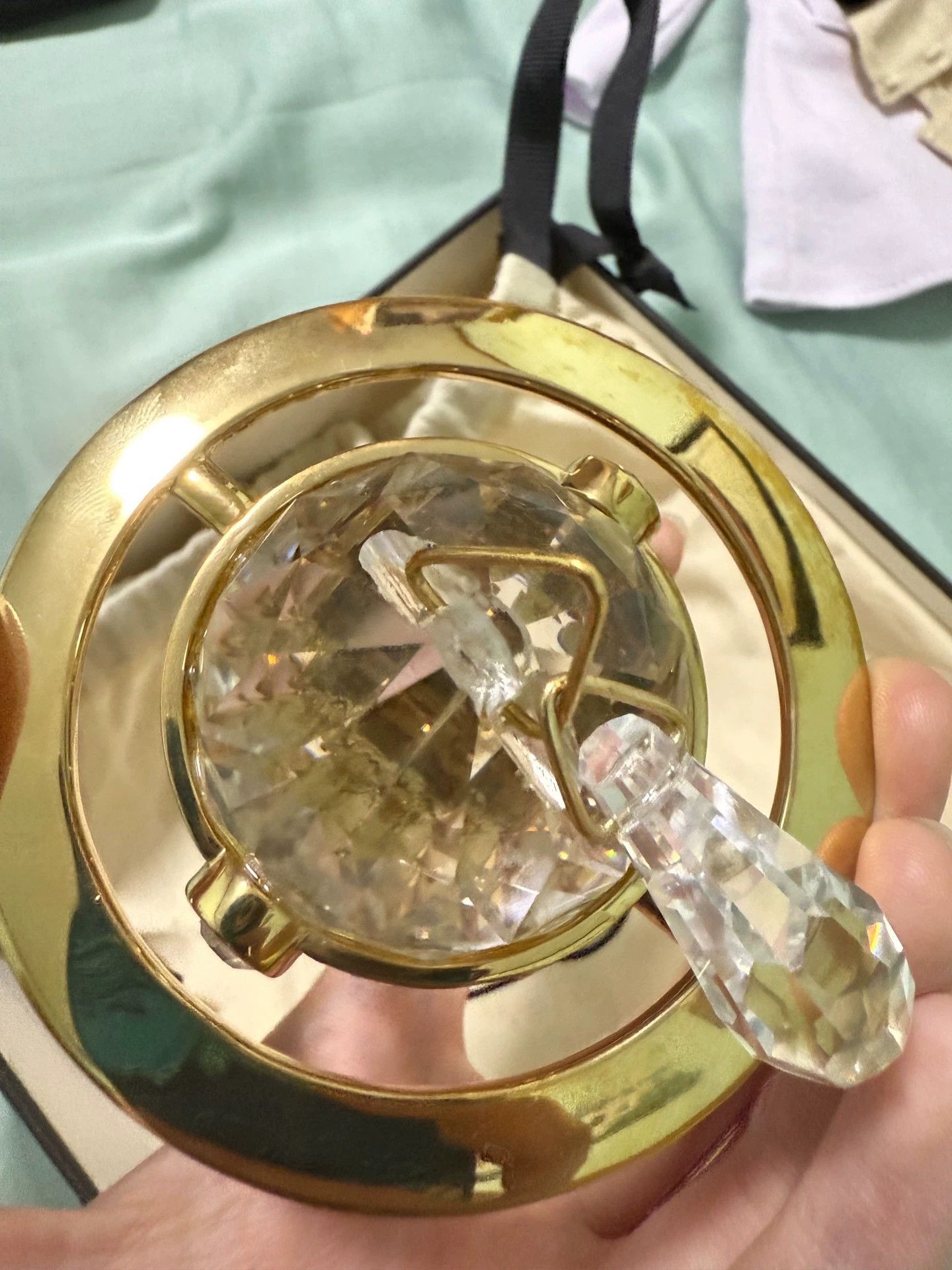 Swarovski limited edition gold crystal orb necklace Size ONE SIZE - 2 Thumbnail
