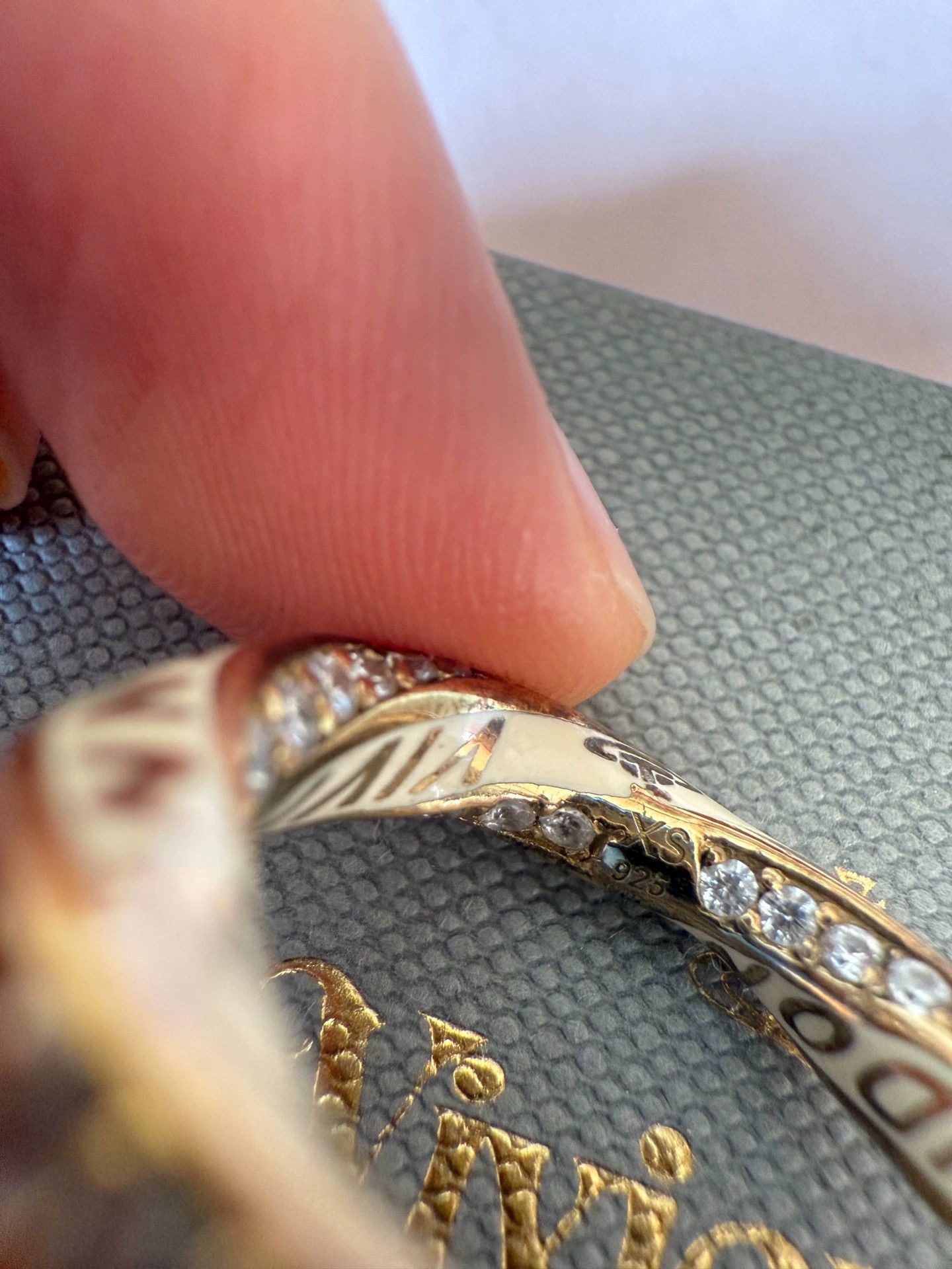 Cartier vintage gold enamel ring with cubic zirconia Size ONE SIZE - 2 Thumbnail