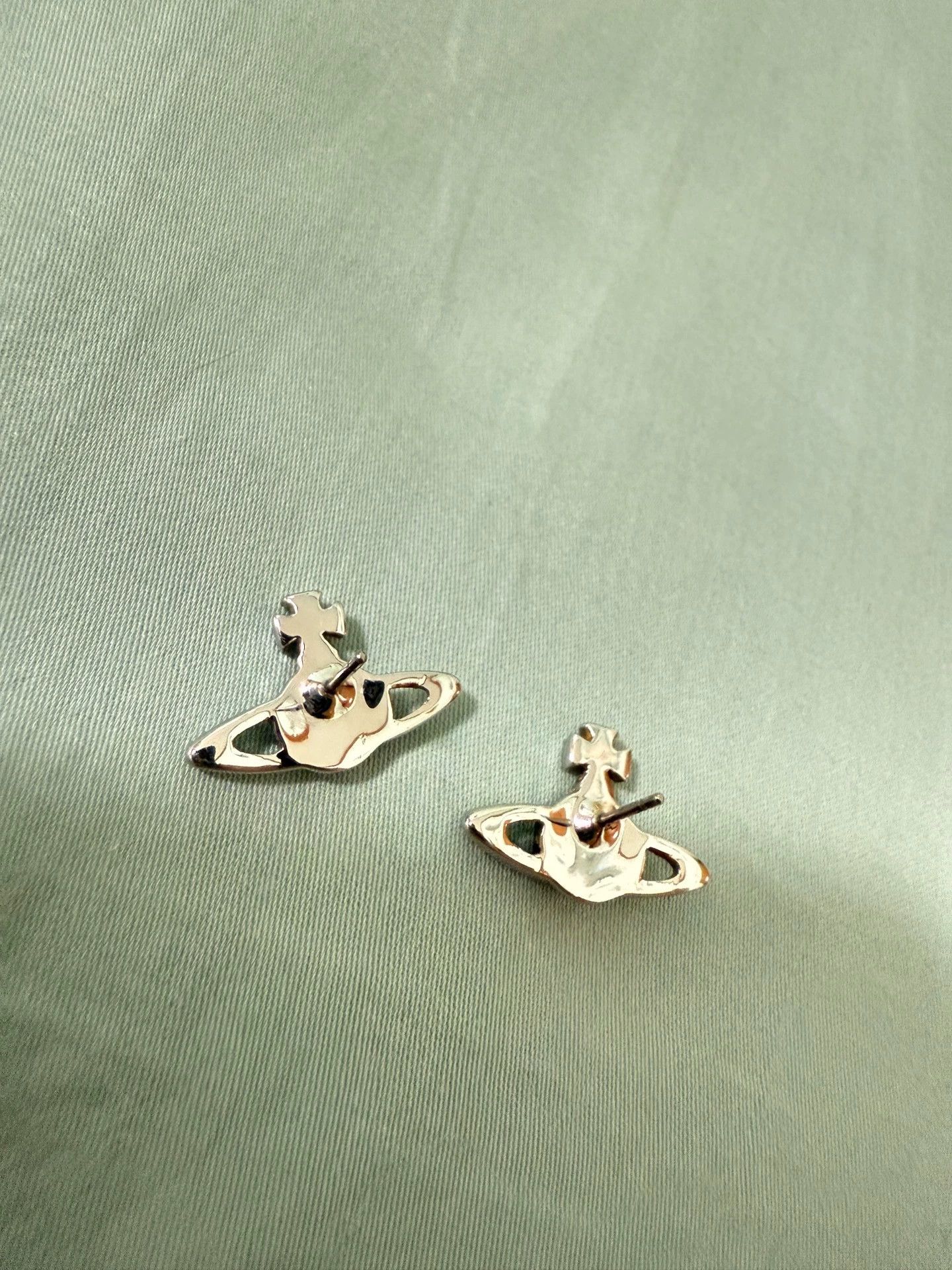 Vintage vintage silver saturn earrings Size ONE SIZE - 3 Thumbnail