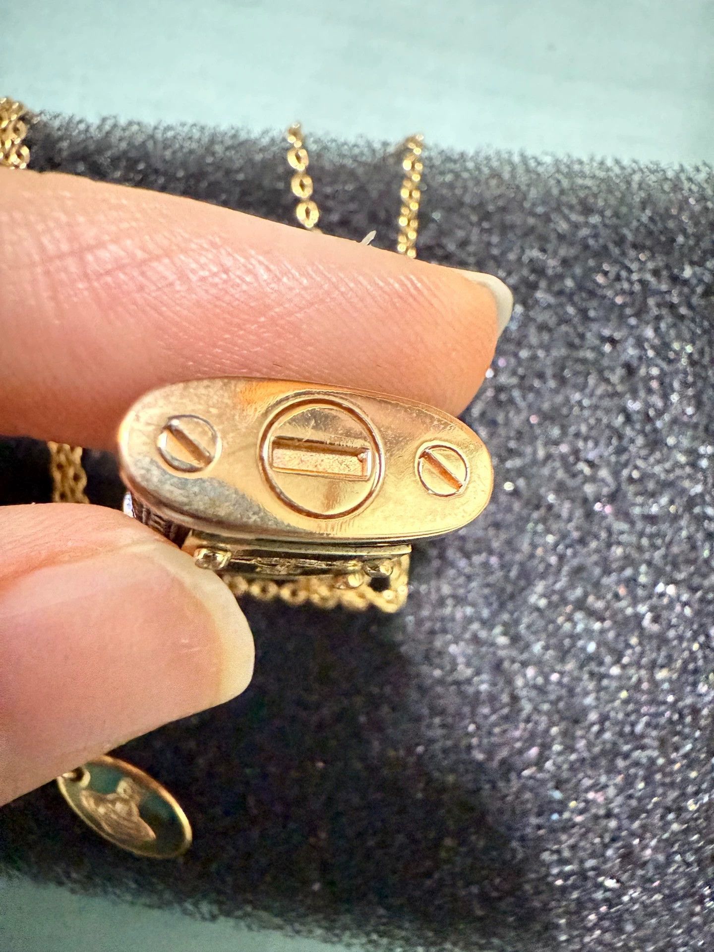 Vintage vintage lock necklace with light oxidation Size ONE SIZE - 5 Thumbnail