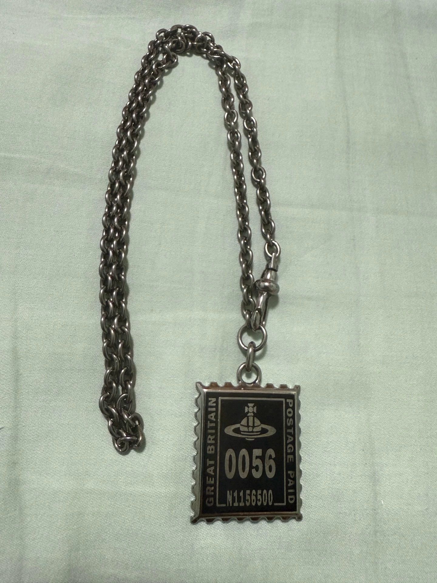 Vintage vintage postage stamp necklace Size ONE SIZE - 2 Thumbnail