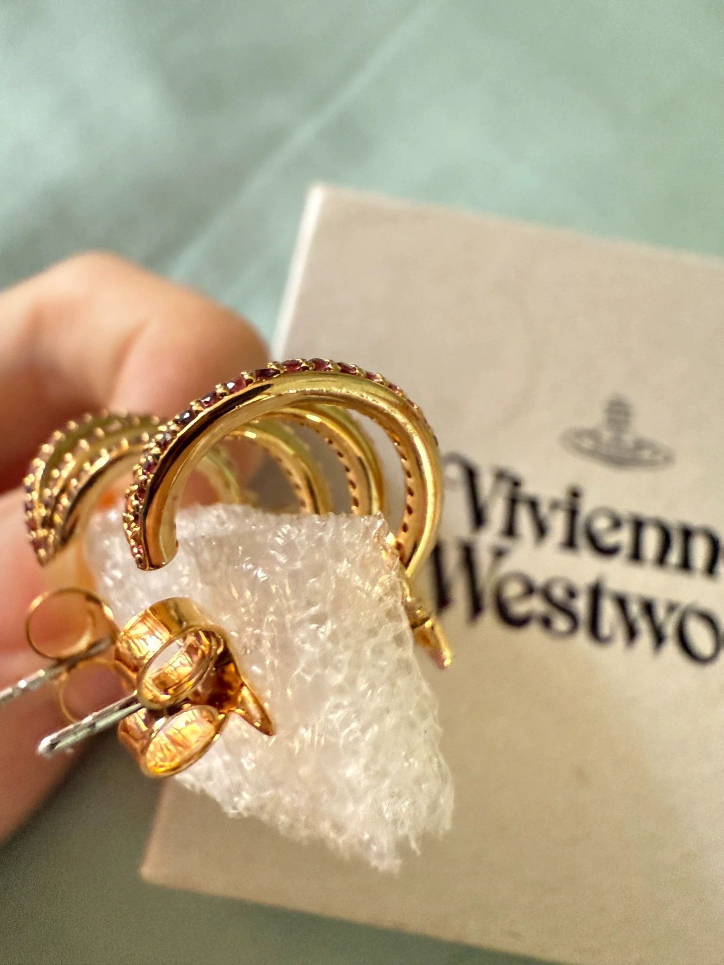 Gentle Monster gold three-ring cat paw earrings Size ONE SIZE - 4 Thumbnail