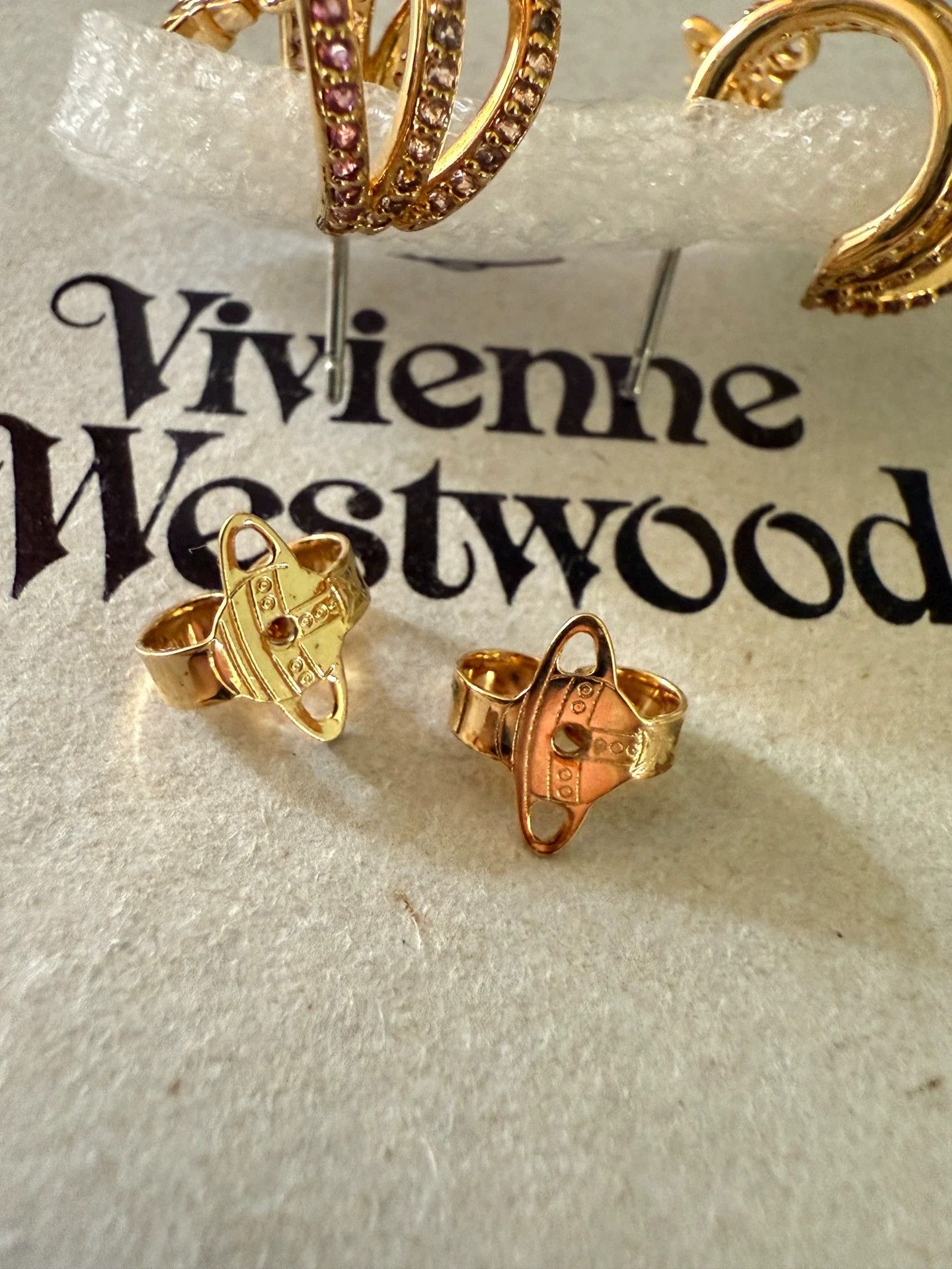 Gentle Monster gold three-ring cat paw earrings Size ONE SIZE - 5 Thumbnail