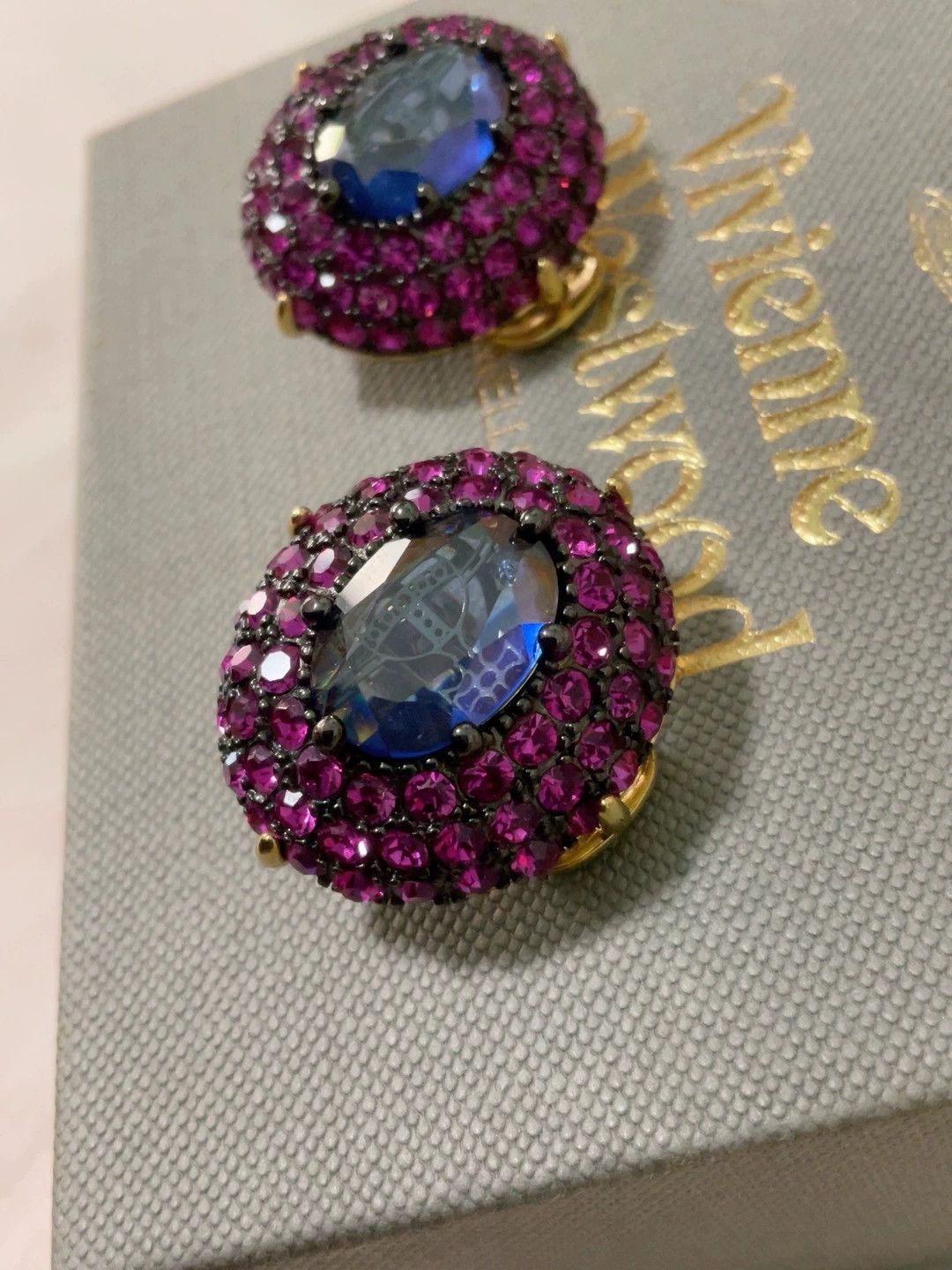 Gentle Monster vintage geometric design earrings in purple Size ONE SIZE - 2 Thumbnail