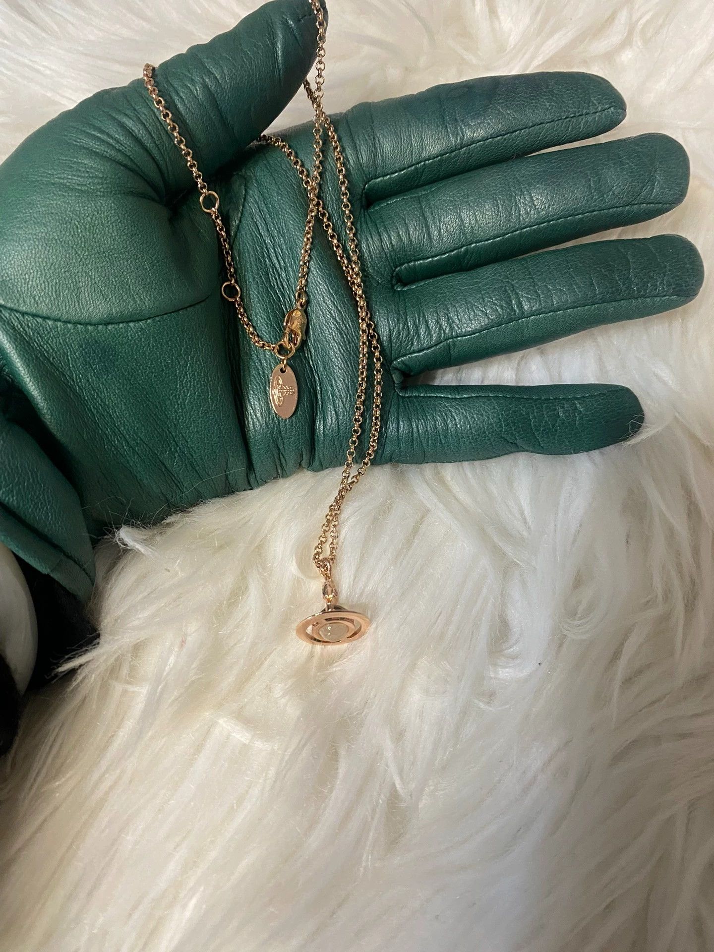Vivienne Westwood Vivienne Westwood Rose Gold Orb Necklace Size ONE SIZE - 5 Thumbnail