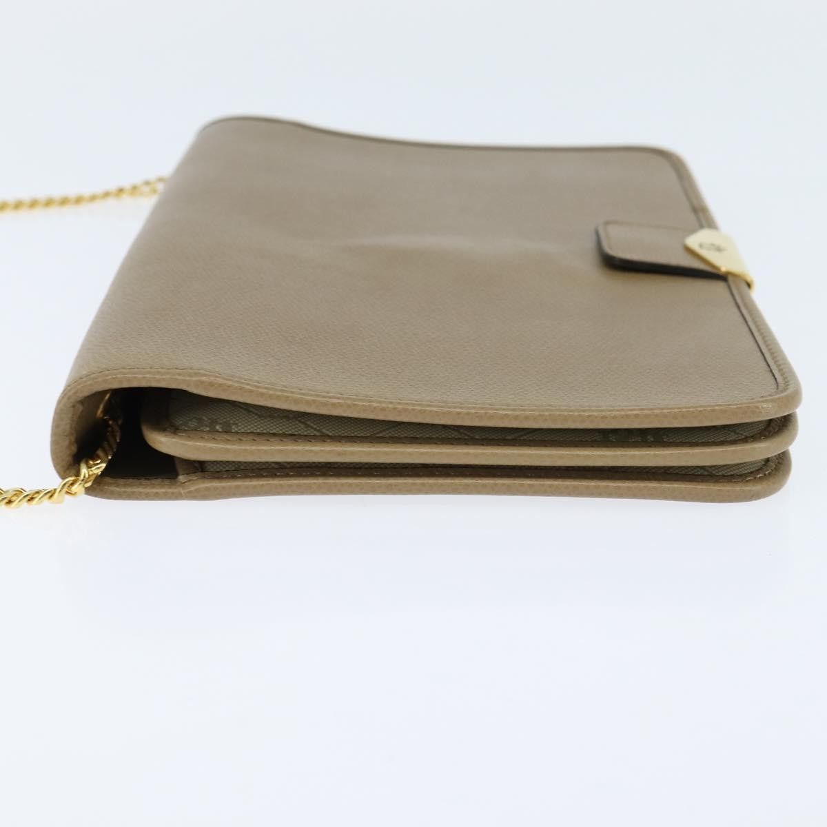 Dior Christian Dior Vintage Chain Flap Shoulder Bag Leather Size ONE SIZE - 3 Thumbnail