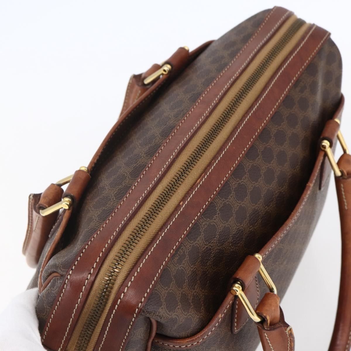 Celine Celine Vintage Macadam Handbag Canvas and Leather Size ONE SIZE - 15 Thumbnail
