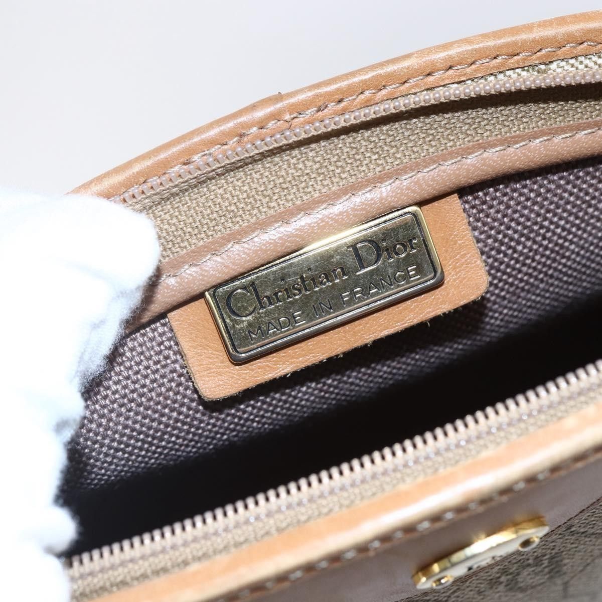 Dior Christian Dior Vintage Honeycomb Shoulder Bag Canvas and Leather Size ONE SIZE - 6 Thumbnail