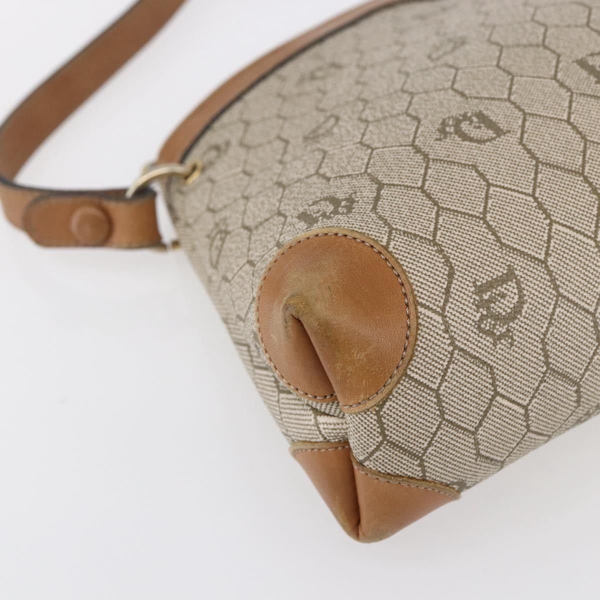 Dior Christian Dior Vintage Honeycomb Shoulder Bag Canvas and Leather Size ONE SIZE - 8 Thumbnail