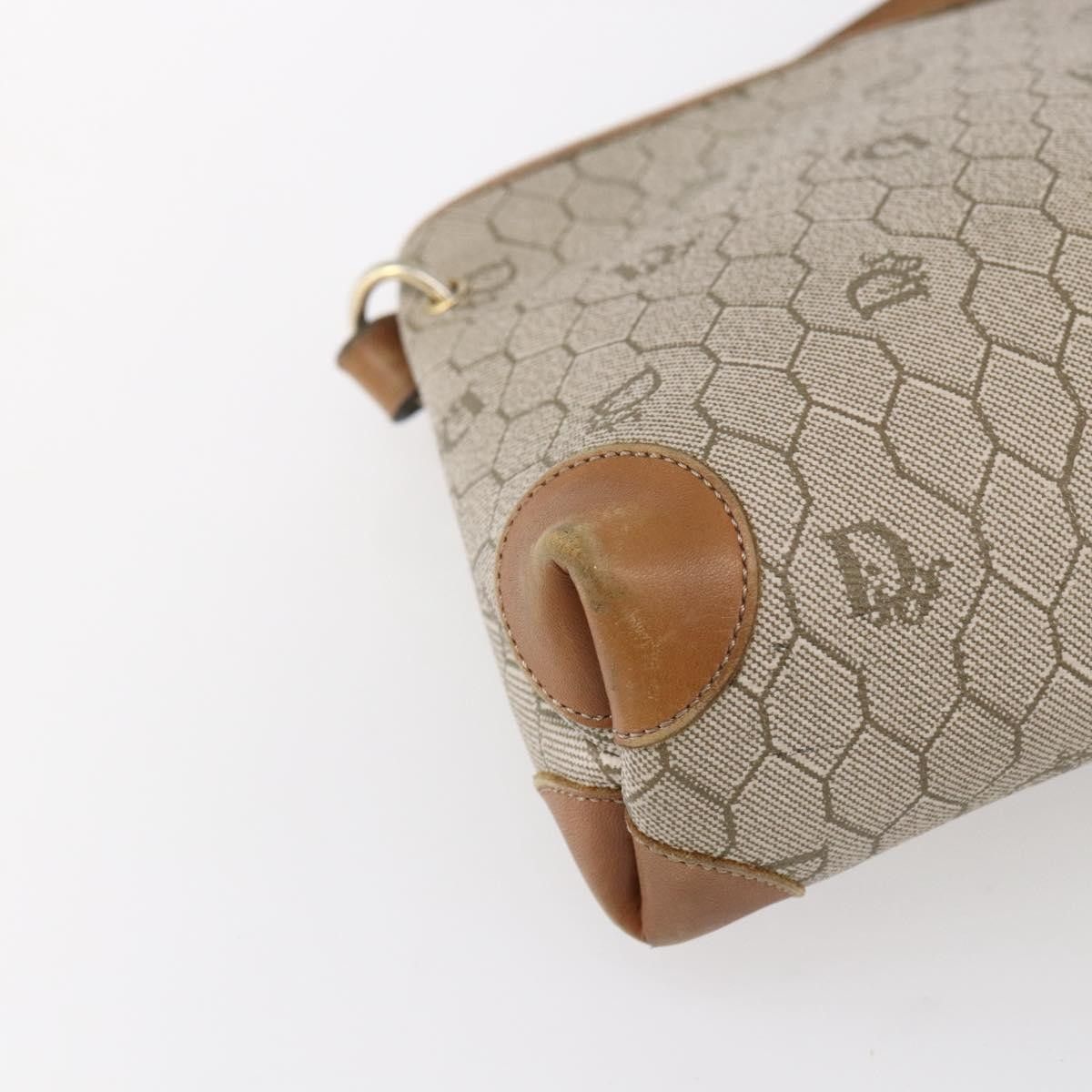 Dior Christian Dior Vintage Honeycomb Shoulder Bag Canvas and Leather Size ONE SIZE - 11 Thumbnail