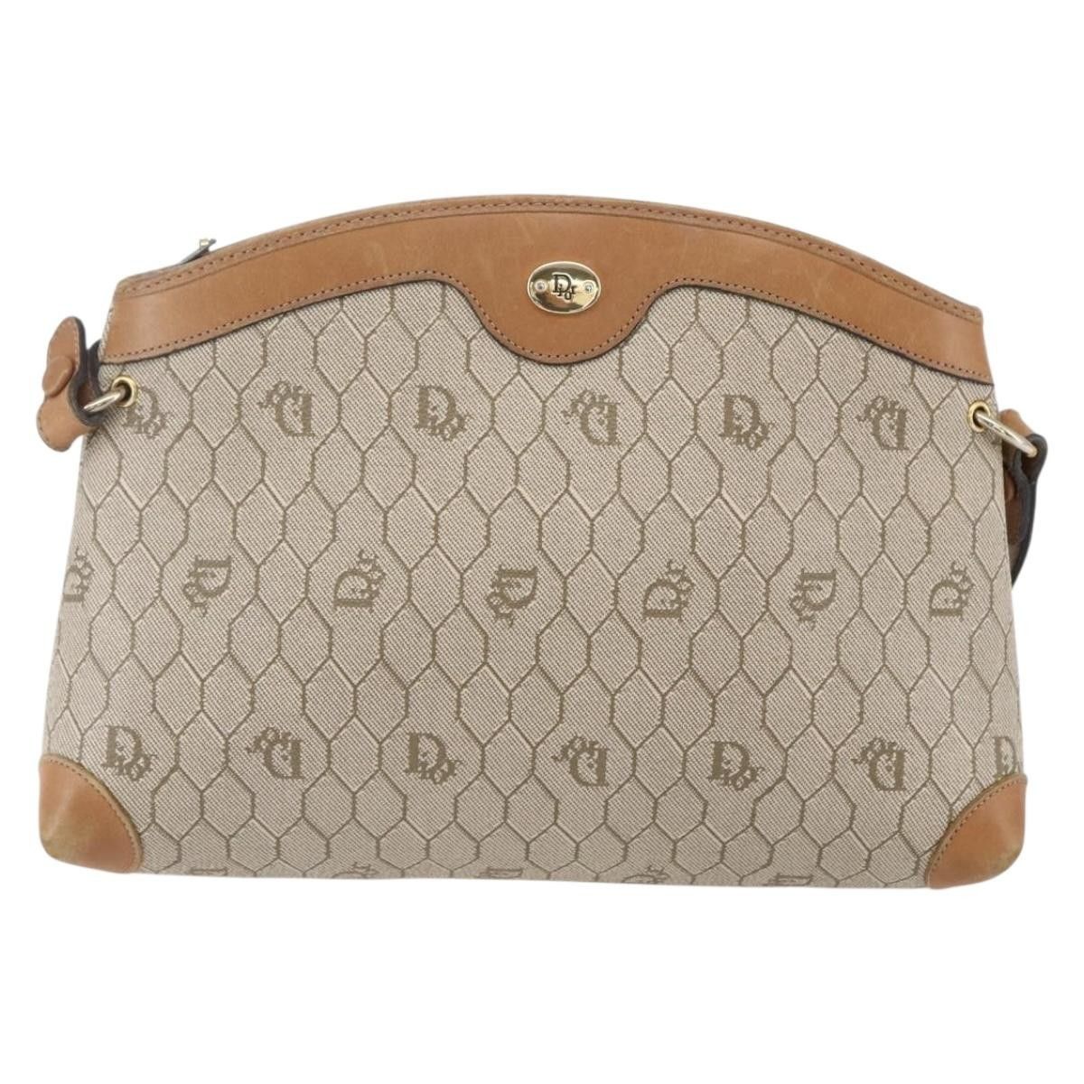 Dior Christian Dior Vintage Honeycomb Shoulder Bag Canvas and Leather Size ONE SIZE - 17 Thumbnail
