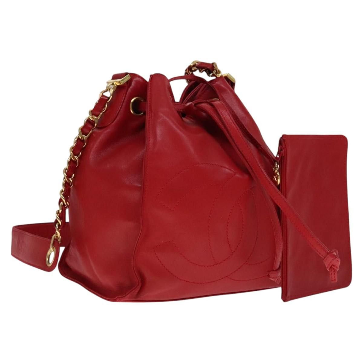 Chanel Chanel Vintage CC Drawstring Bucket Bag Lambskin Size ONE SIZE - 20 Thumbnail