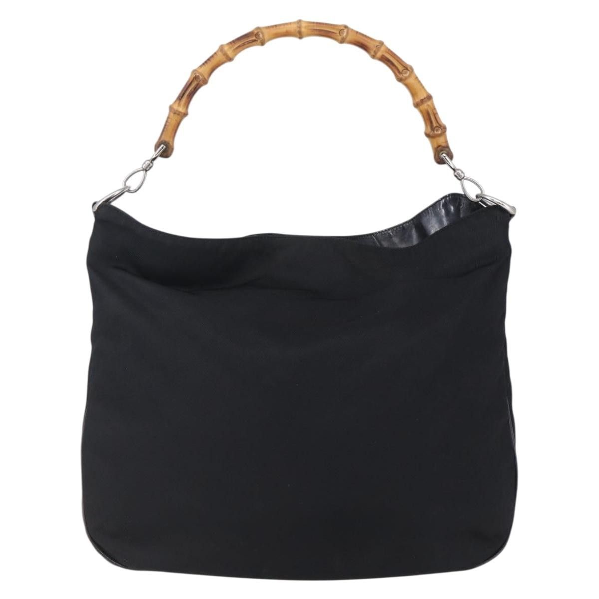 Gucci Gucci Vintage Bamboo Handle Open Hobo Nylon Size ONE SIZE - 17 Thumbnail