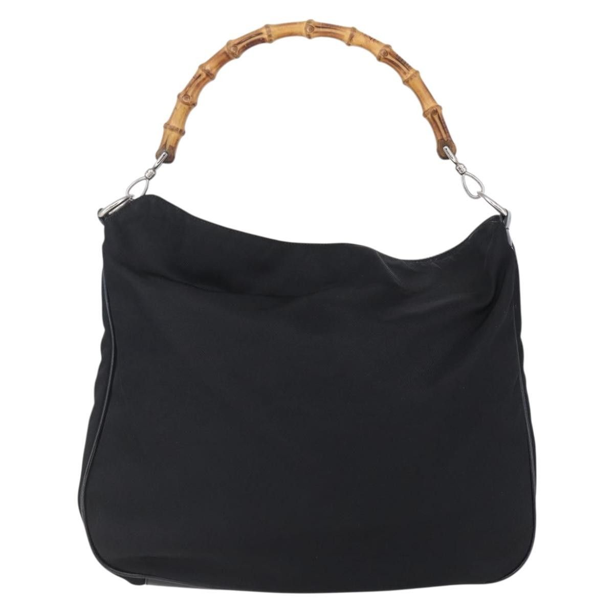 Gucci Gucci Vintage Bamboo Handle Open Hobo Nylon Size ONE SIZE - 2 Thumbnail