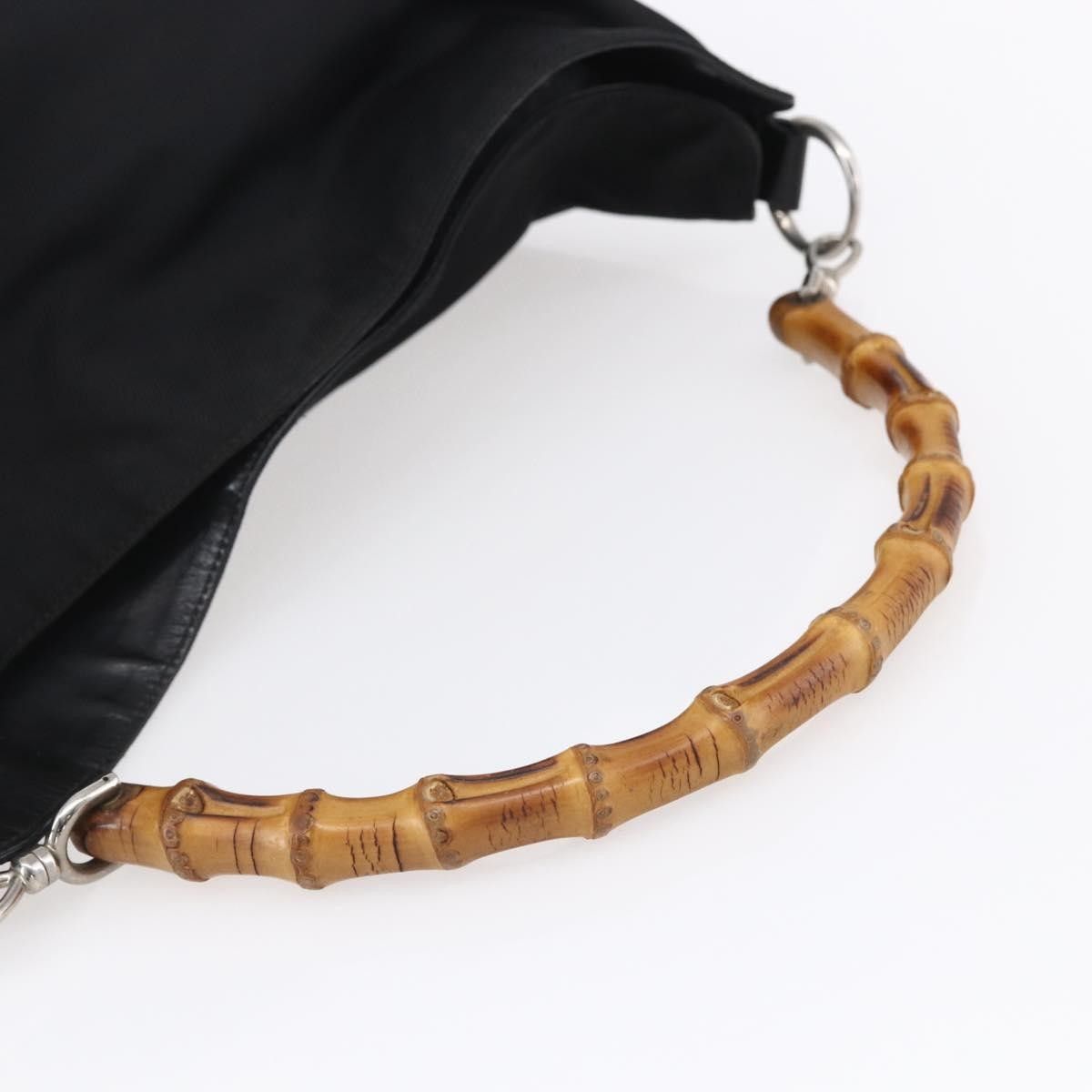 Gucci Gucci Vintage Bamboo Handle Open Hobo Nylon Size ONE SIZE - 8 Thumbnail