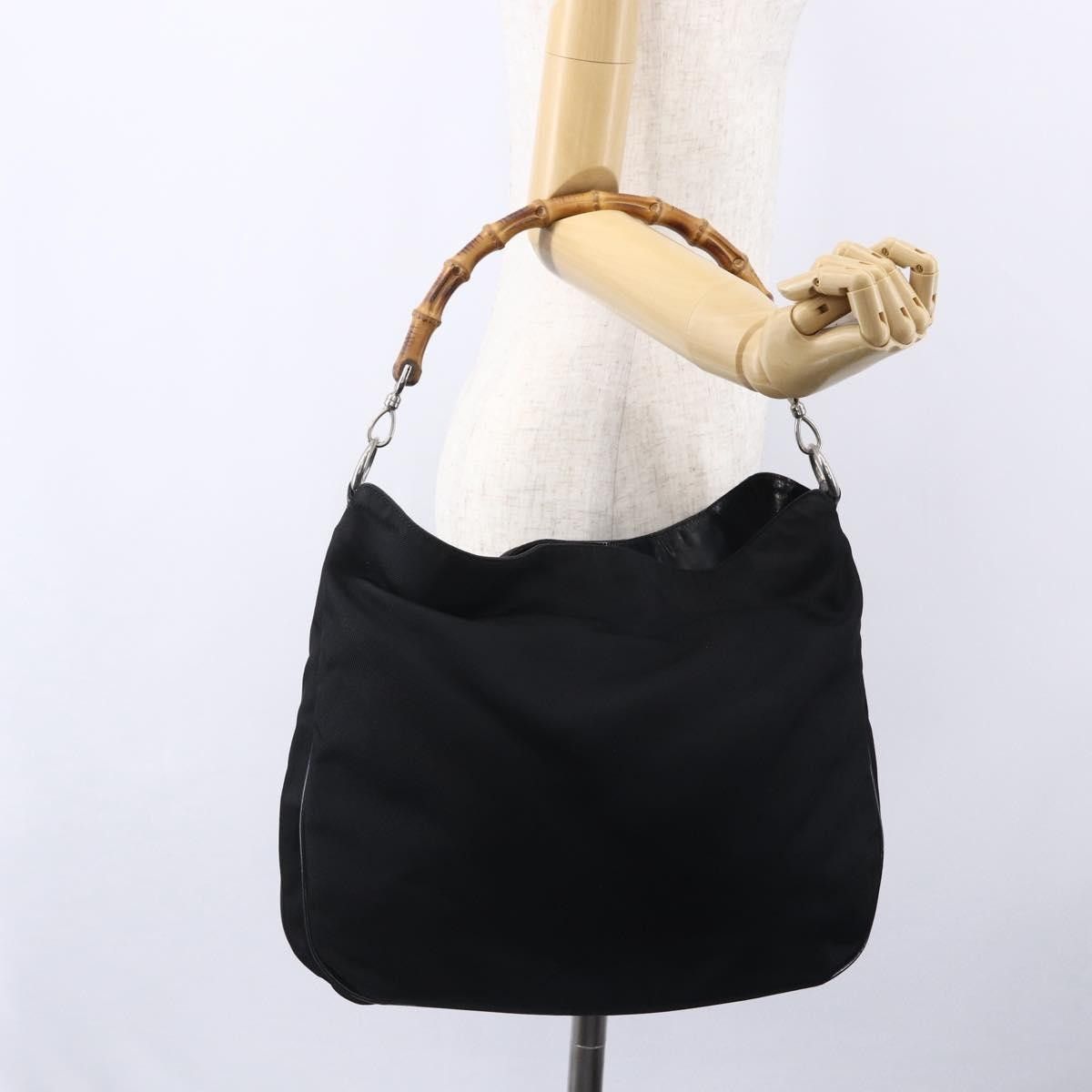 Gucci Gucci Vintage Bamboo Handle Open Hobo Nylon Size ONE SIZE - 12 Thumbnail