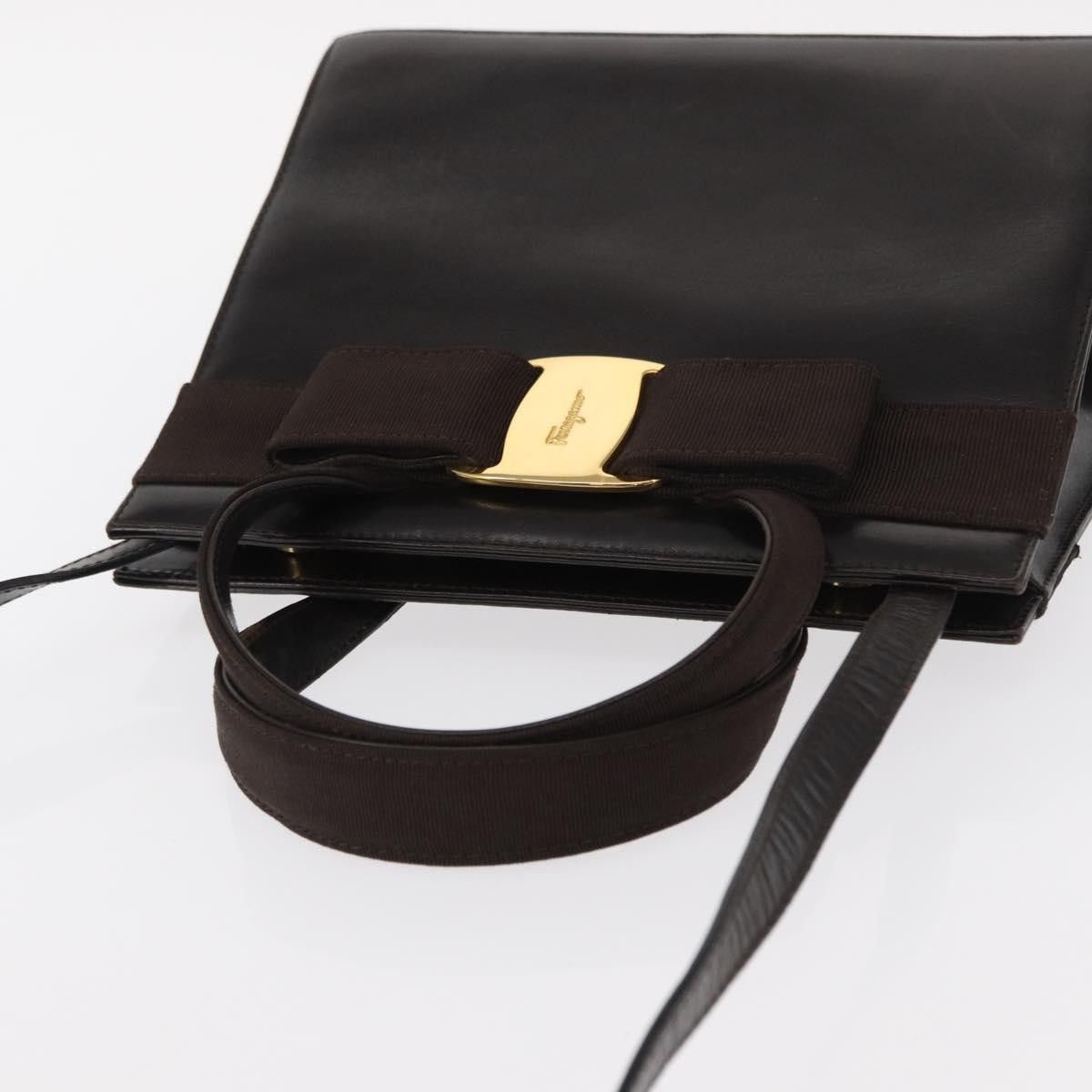 Salvatore Ferragamo Salvatore Ferragamo Convertible Vara Bow Tote Leather Size ONE SIZE - 13 Thumbnail