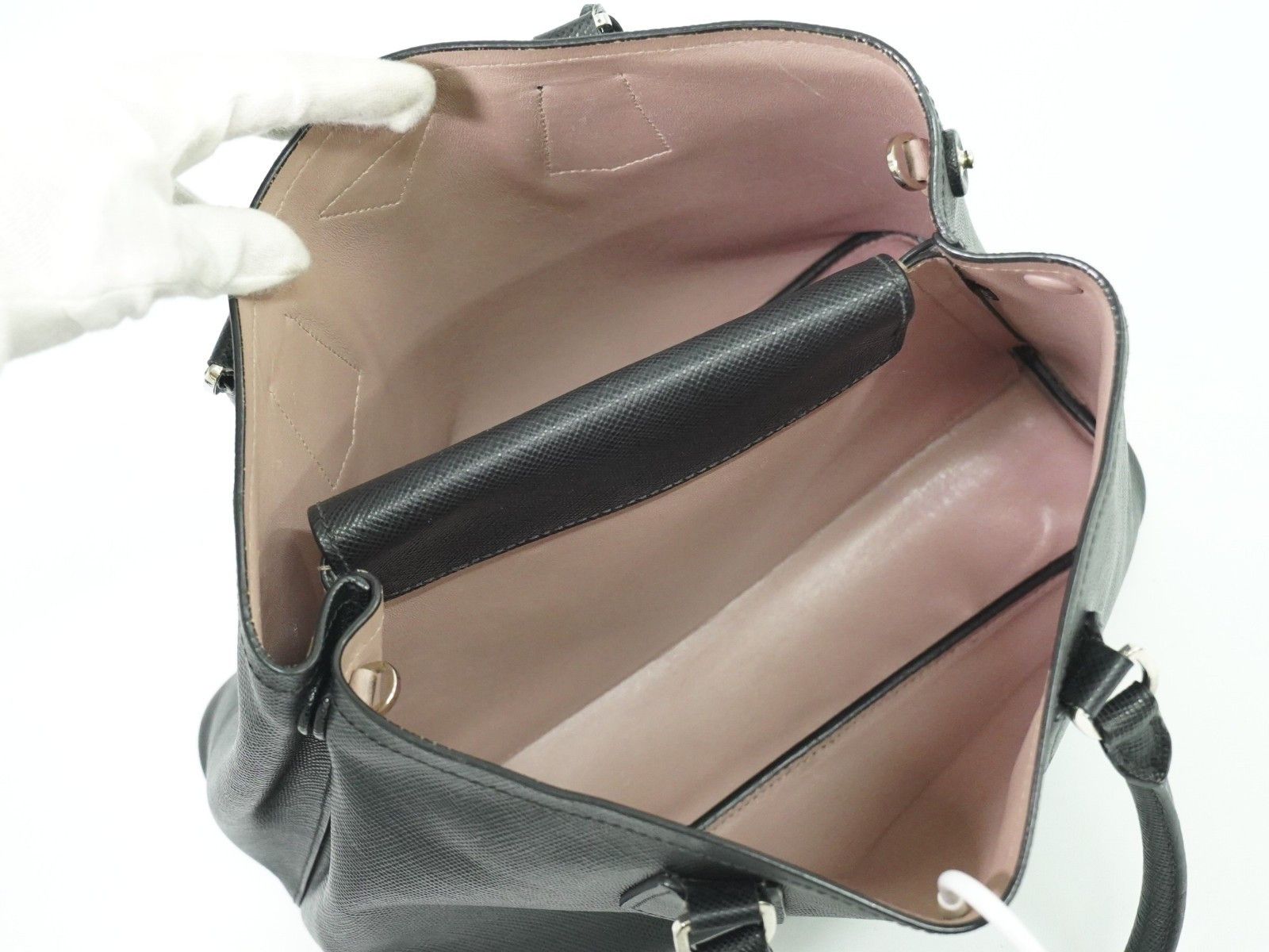 Prada Prada Cuir Double Tote Saffiano Leather Size ONE SIZE - 17 Thumbnail