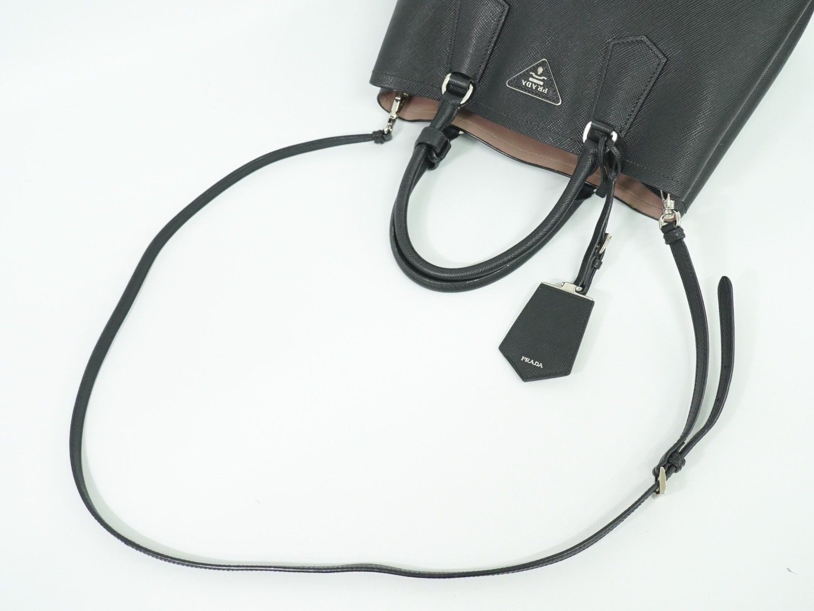Prada Prada Cuir Double Tote Saffiano Leather Size ONE SIZE - 11 Thumbnail