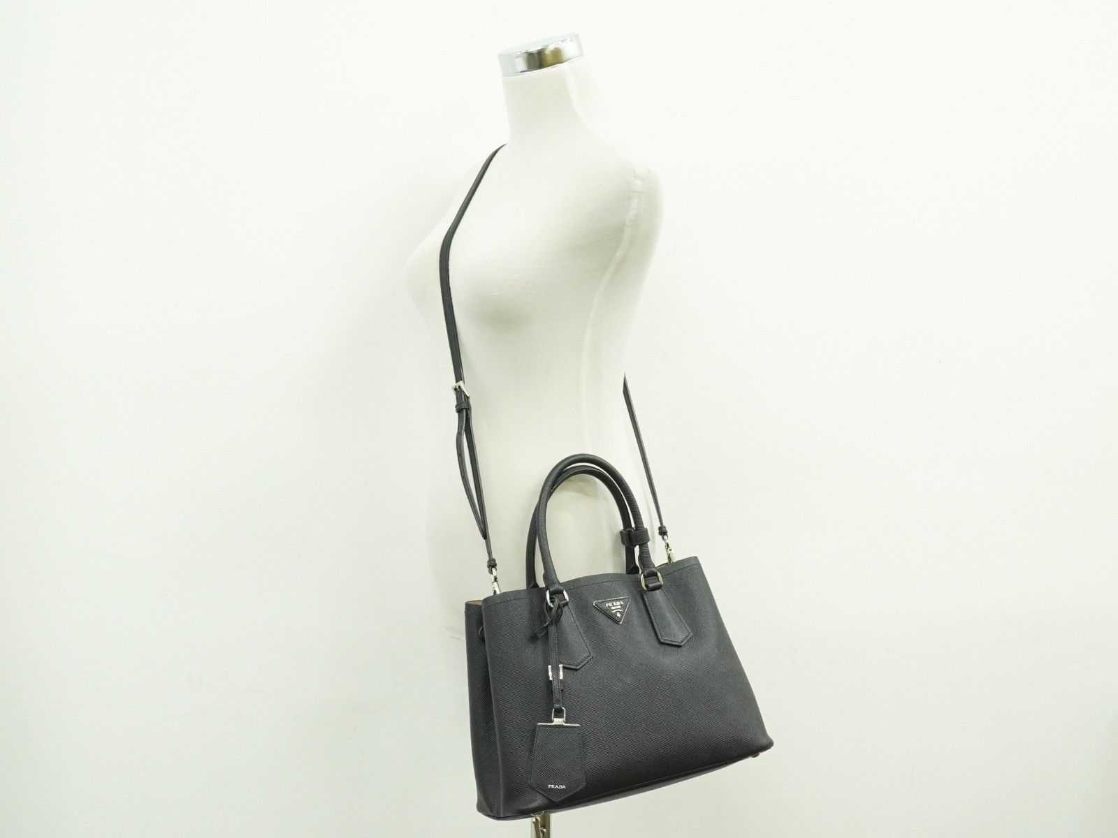 Prada Prada Cuir Double Tote Saffiano Leather Size ONE SIZE - 12 Thumbnail