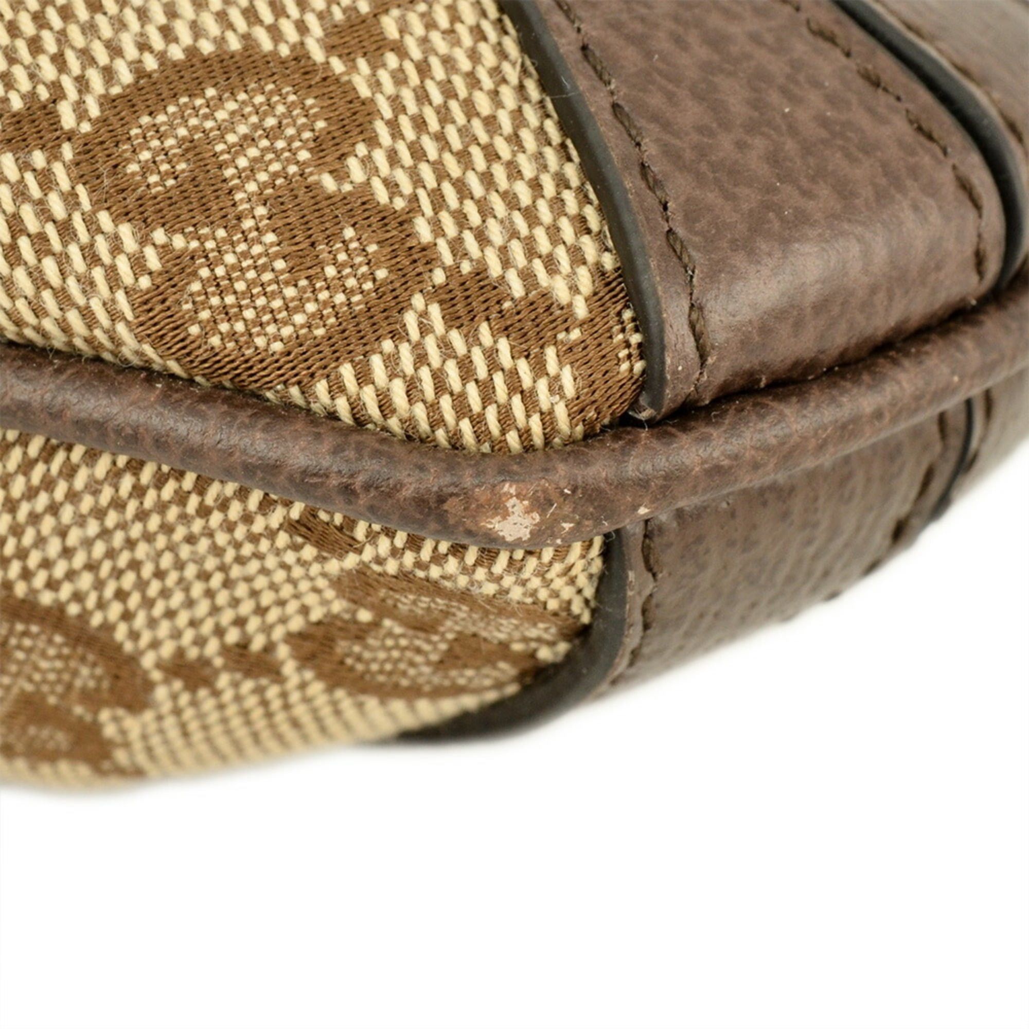 Gucci Gucci Horsebit Chain Handbag in GG Canvas (764255) Beige with Sherry Line Size ONE SIZE - 6 Thumbnail