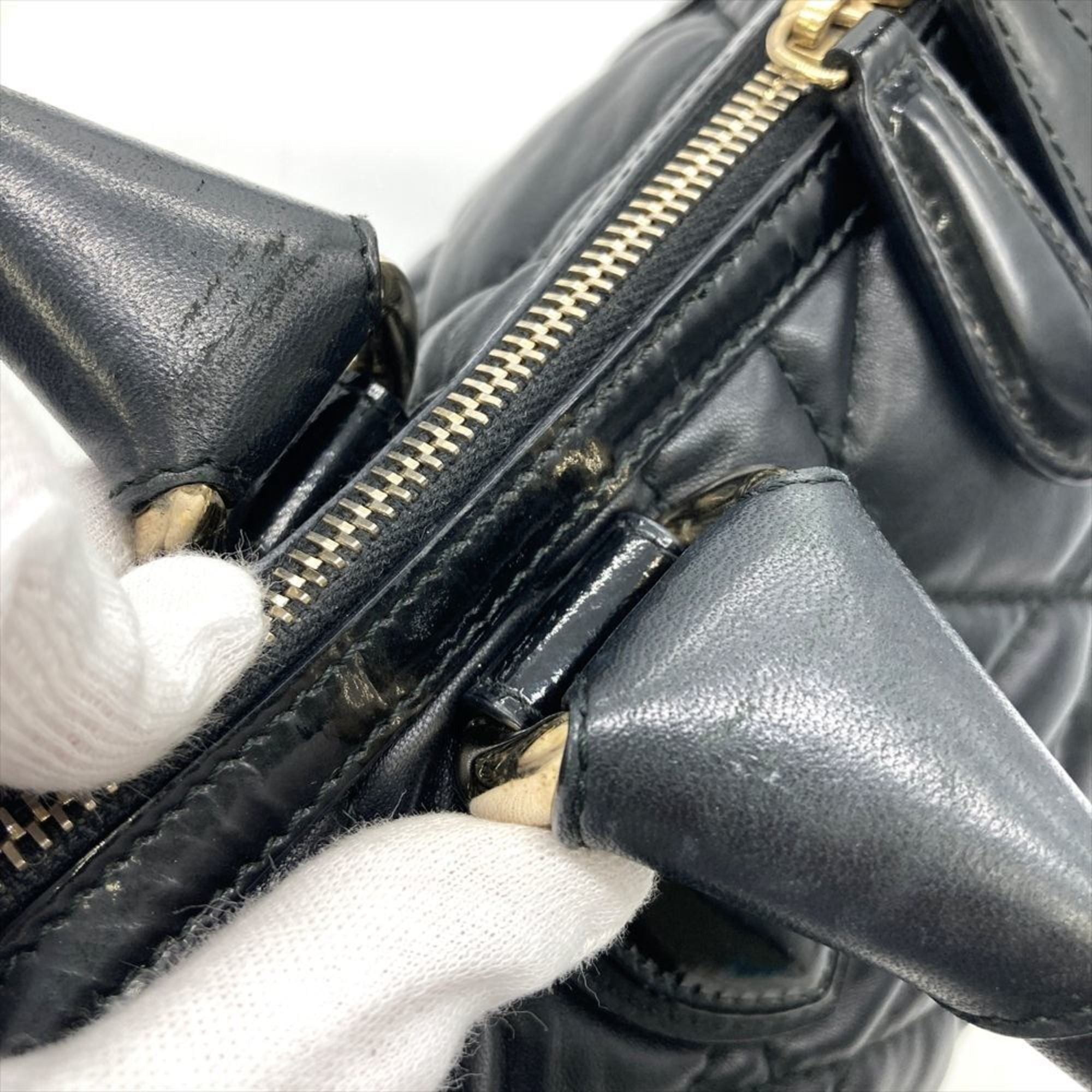 Dior Christian Dior Dior Handbag Leather Black Cannage Women's Size ONE SIZE - 10 Thumbnail