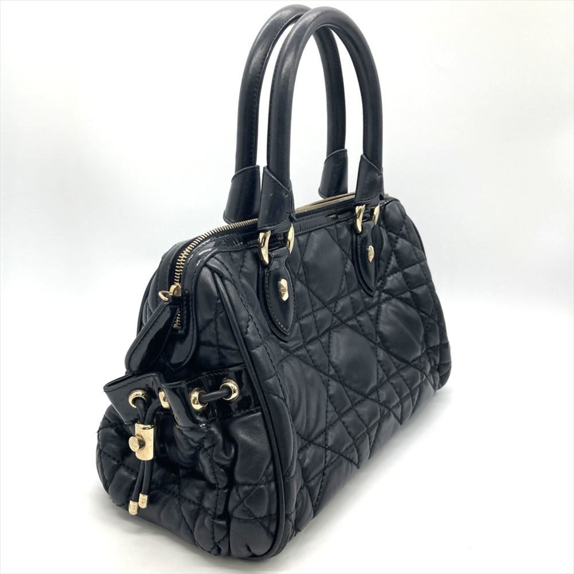 Dior Christian Dior Dior Handbag Leather Black Cannage Women's Size ONE SIZE - 4 Thumbnail