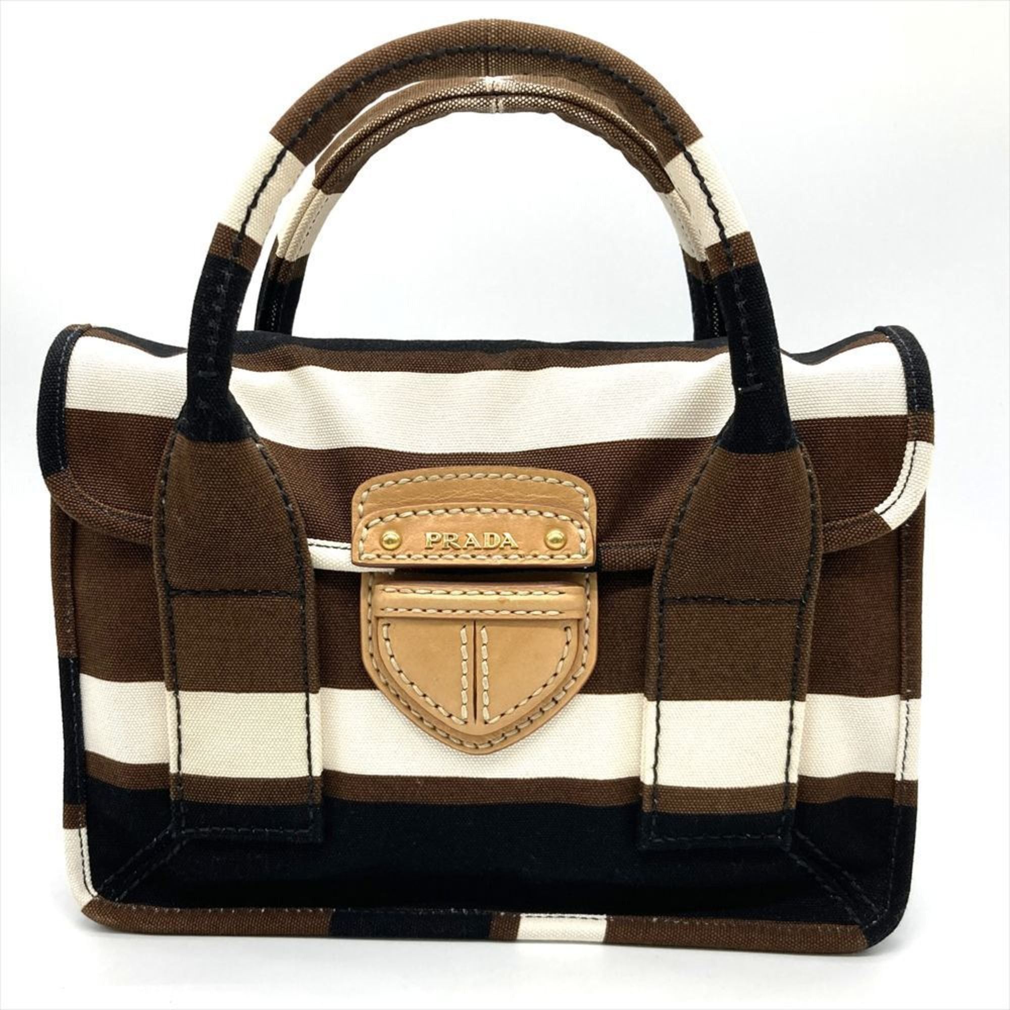 Prada Prada Handbag Canvas BN2119 Multicolor Brown Women's Size ONE SIZE - 2 Thumbnail