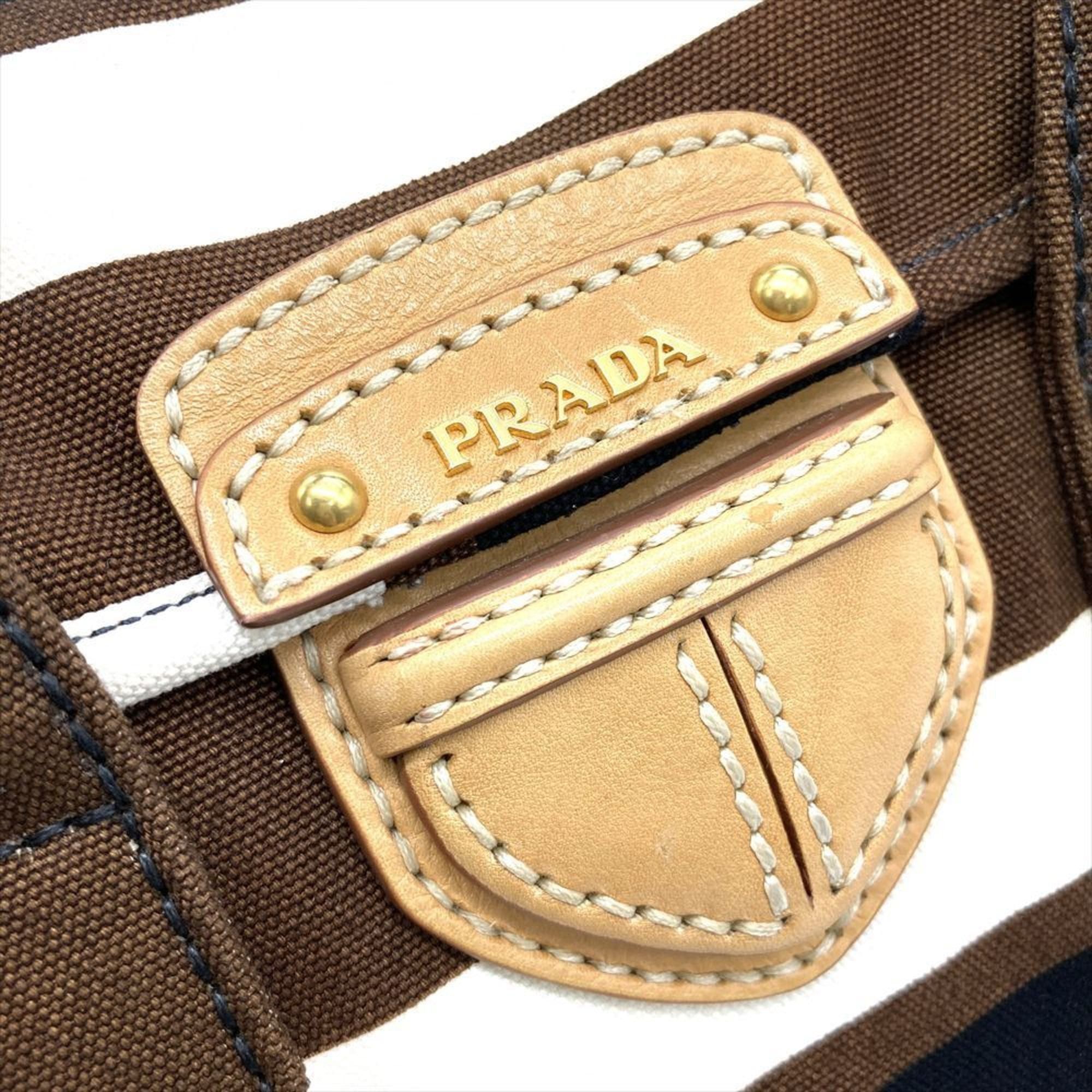 Prada Prada Handbag Canvas BN2119 Multicolor Brown Women's Size ONE SIZE - 12 Thumbnail