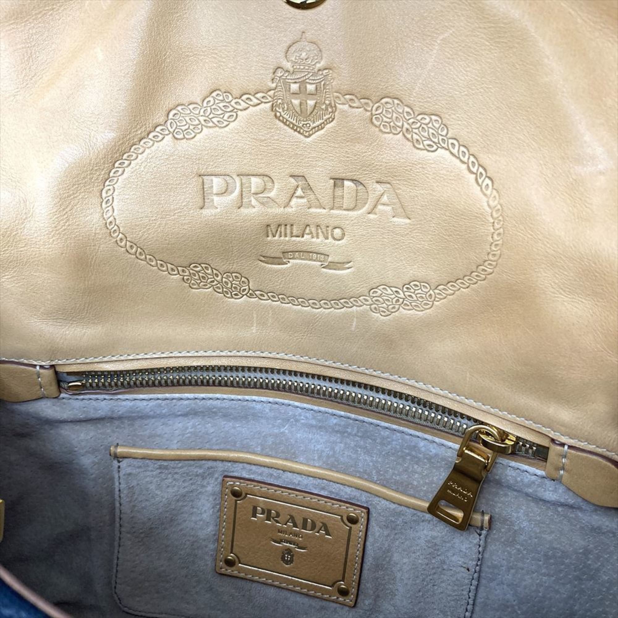 Prada Prada Handbag Canvas BN2119 Multicolor Brown Women's Size ONE SIZE - 10 Thumbnail