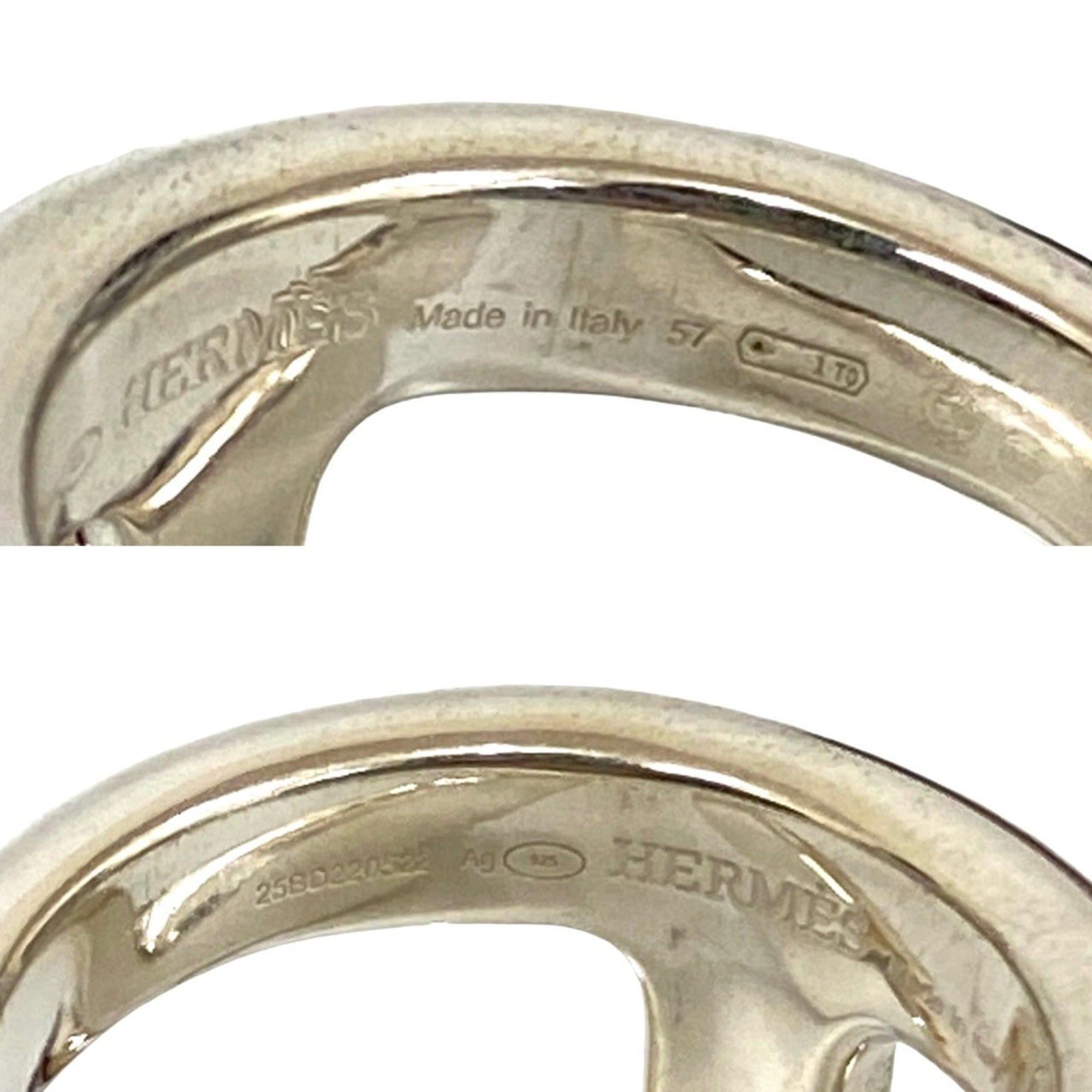 Hermes HERMES Osmos GM Silver 925 Ring, Size 17, Men's, Silver, 31565 Size ONE SIZE - 2 Thumbnail
