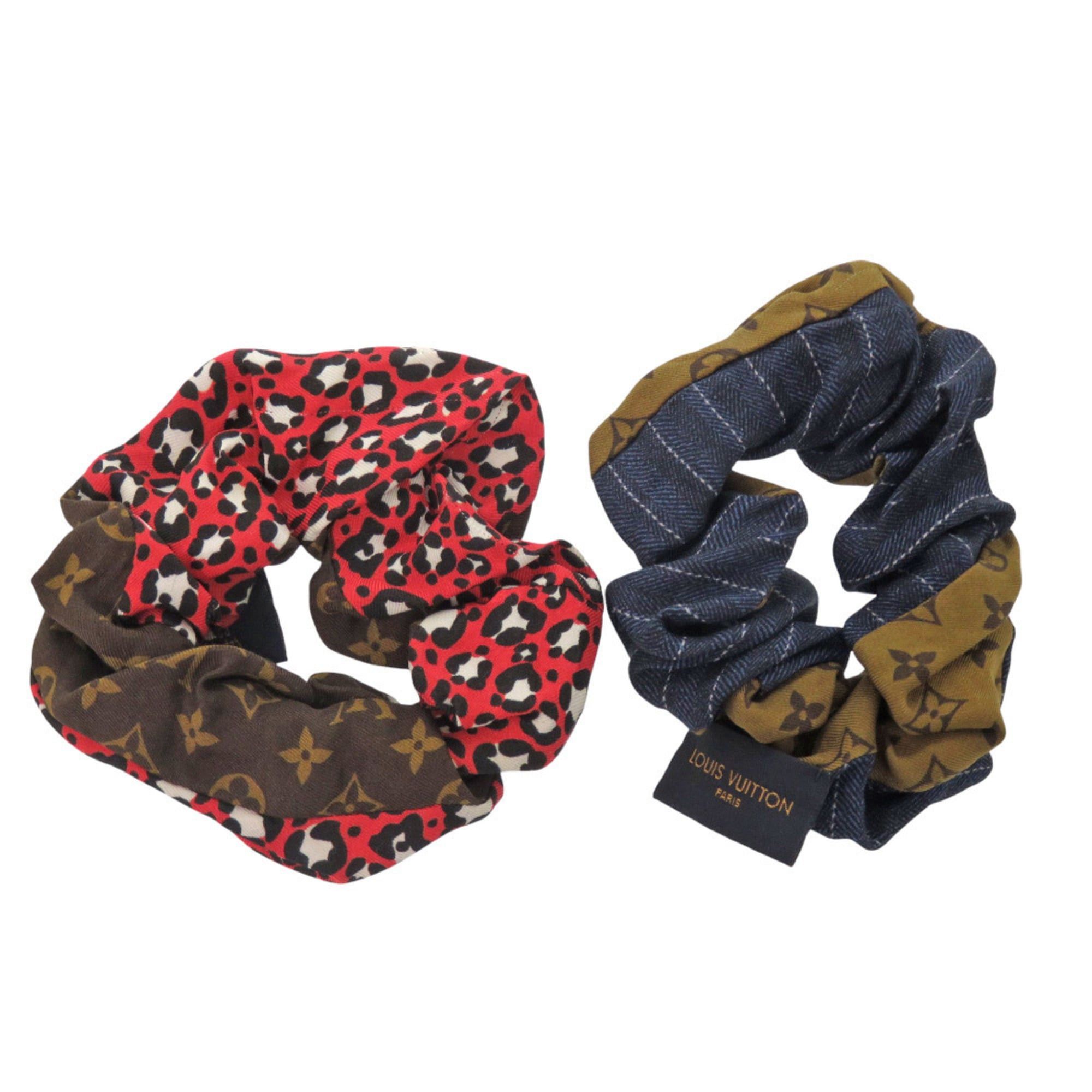 Louis Vuitton Louis Vuitton Scrunchie Be Mindful M77011 Monogram Silk Brown 1039 LOUIS VUITTON Size ONE SIZE - 2 Thumbnail