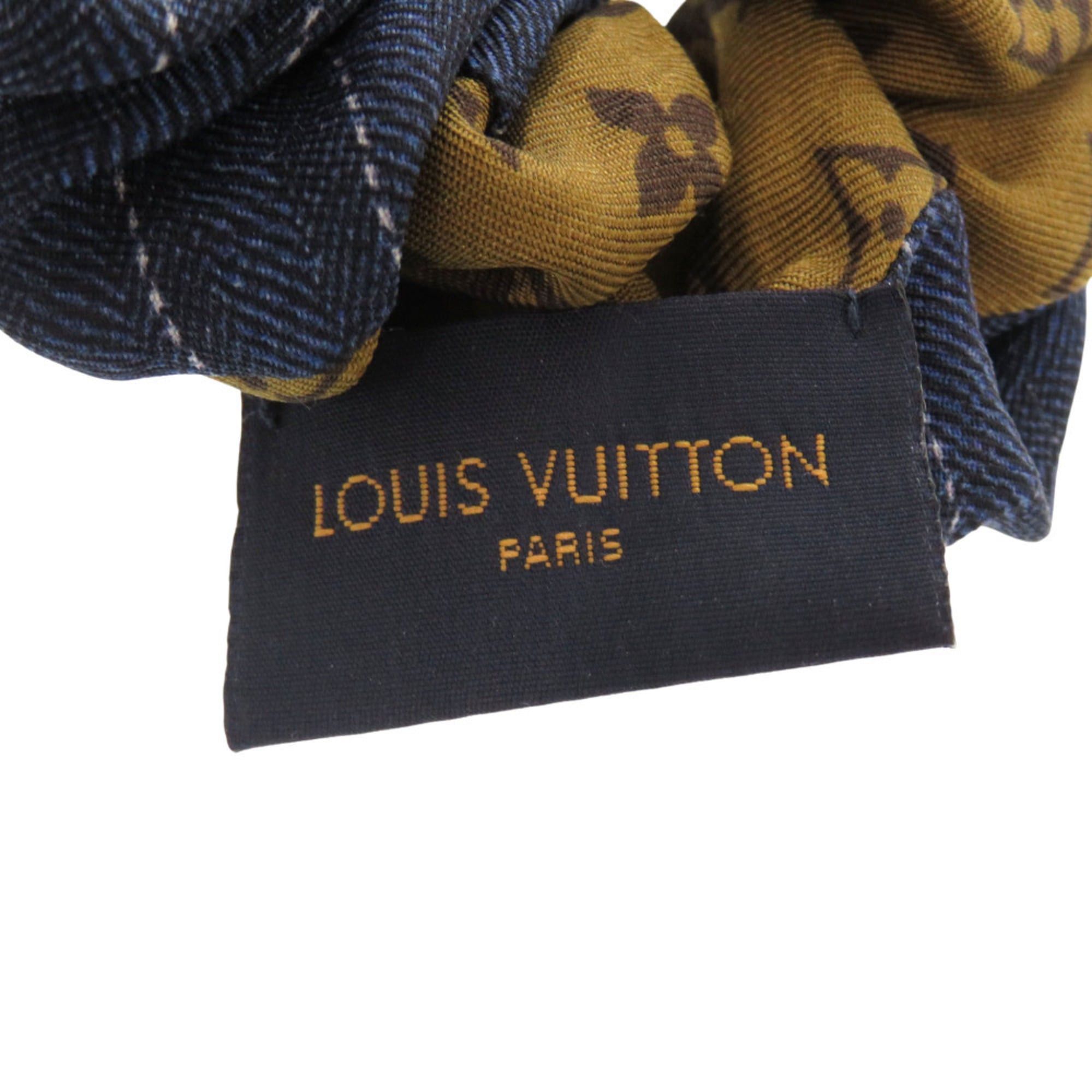 Louis Vuitton Louis Vuitton Scrunchie Be Mindful M77011 Monogram Silk Brown 1039 LOUIS VUITTON Size ONE SIZE - 4 Thumbnail