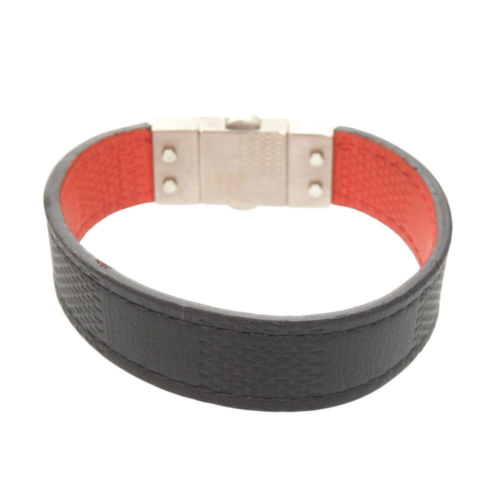 Louis Vuitton Louis Vuitton Reversible Damier Infini Black and Red Bracelet 1228 LOUIS VUITTON Size ONE SIZE - 3 Thumbnail