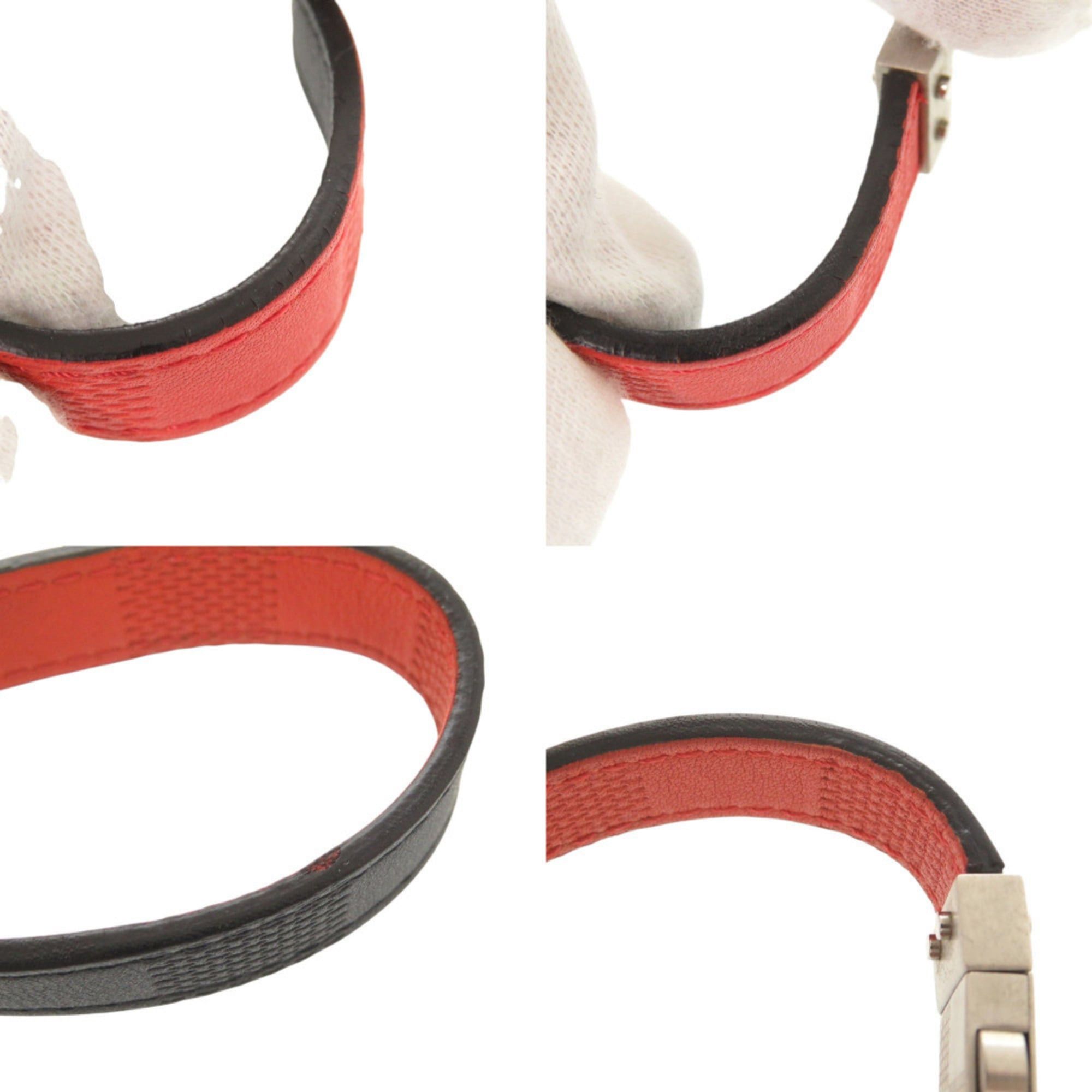Louis Vuitton Louis Vuitton Reversible Damier Infini Black and Red Bracelet 1228 LOUIS VUITTON Size ONE SIZE - 9 Thumbnail