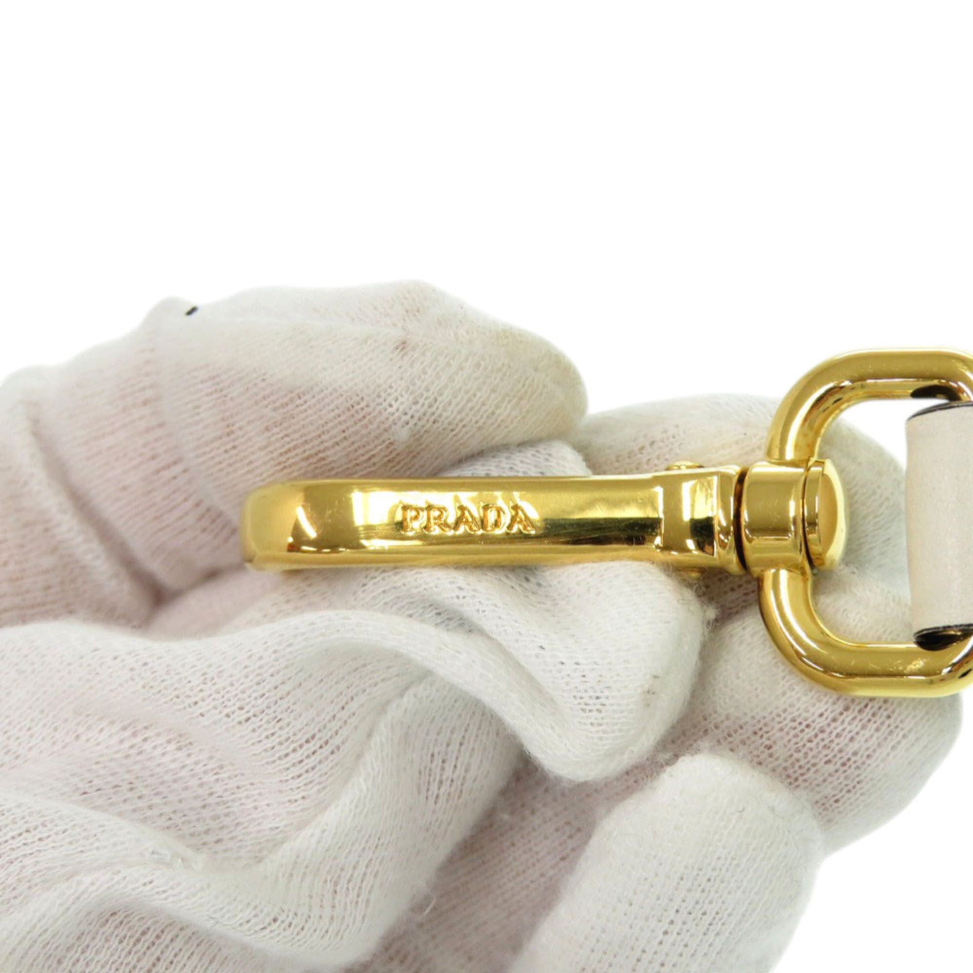 Prada Prada Shoulder Belt White x Black Flower Leather Strap 1085 PRADA Size ONE SIZE - 6 Thumbnail