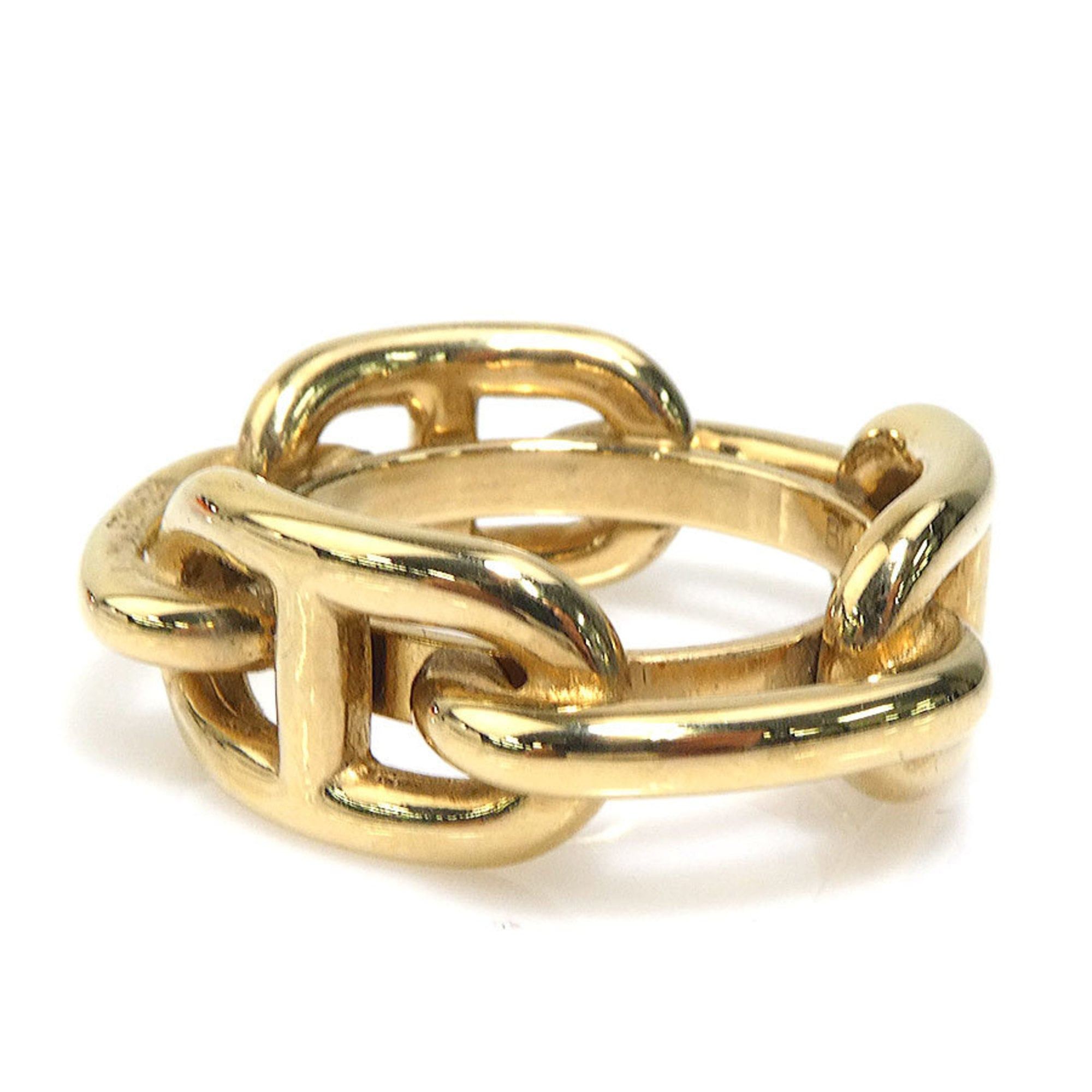 Hermes Hermes Hermès Chaine d'Ancre scarf ring in light gold, women's, e61147a Size ONE SIZE - 2 Thumbnail