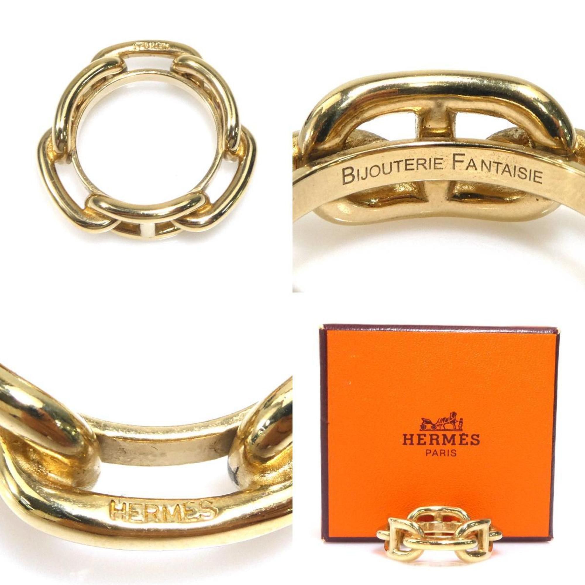 Hermes Hermes Hermès Chaine d'Ancre scarf ring in light gold, women's, e61147a Size ONE SIZE - 5 Thumbnail