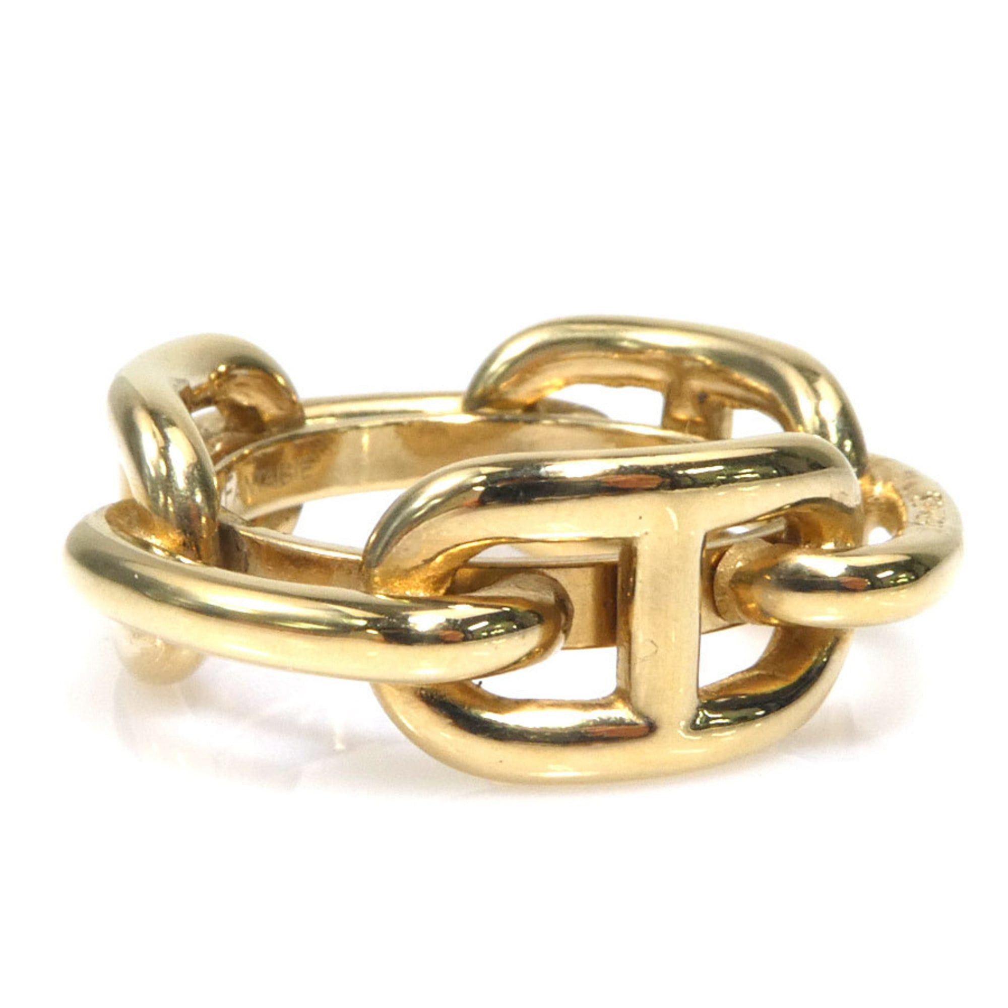 Hermes Hermes Hermès Chaine d'Ancre scarf ring in light gold, women's, e61147a Size ONE SIZE - 4 Thumbnail