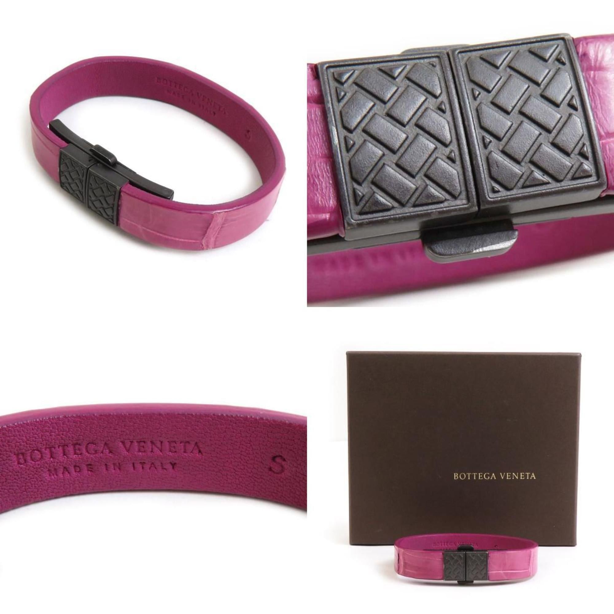 Bottega Veneta Bottega Veneta Bracelet in Pink Purple Leather for Women, 56472a Size ONE SIZE - 5 Thumbnail