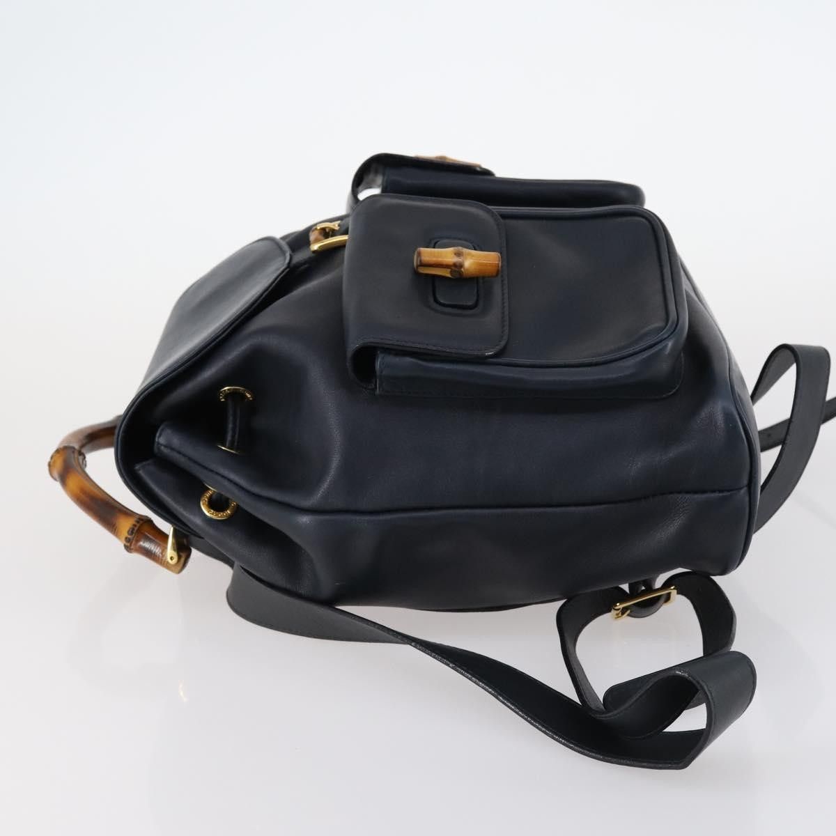 Gucci Gucci Vintage Bamboo Backpack Leather Size ONE SIZE - 4 Thumbnail