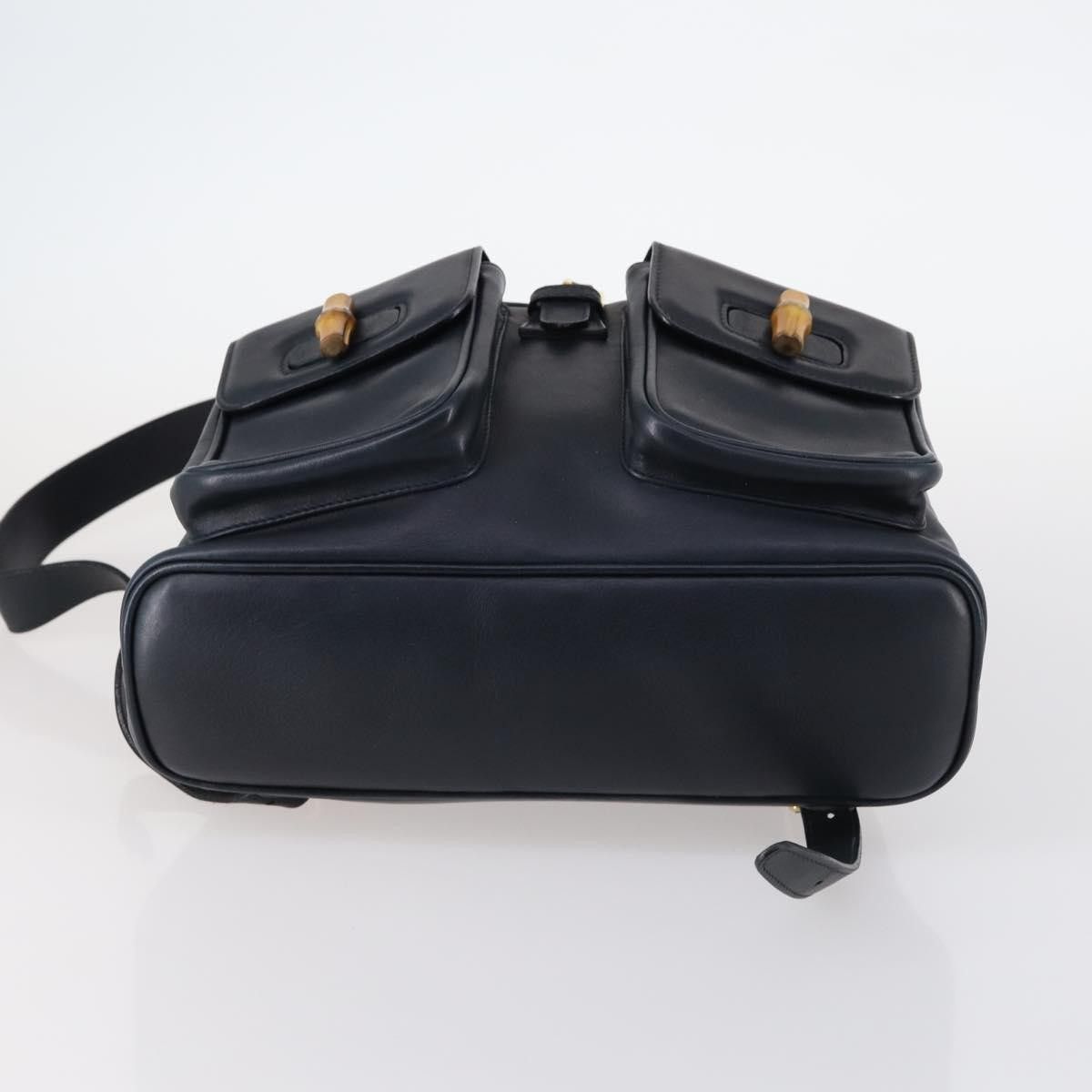 Gucci Gucci Vintage Bamboo Backpack Leather Size ONE SIZE - 16 Thumbnail