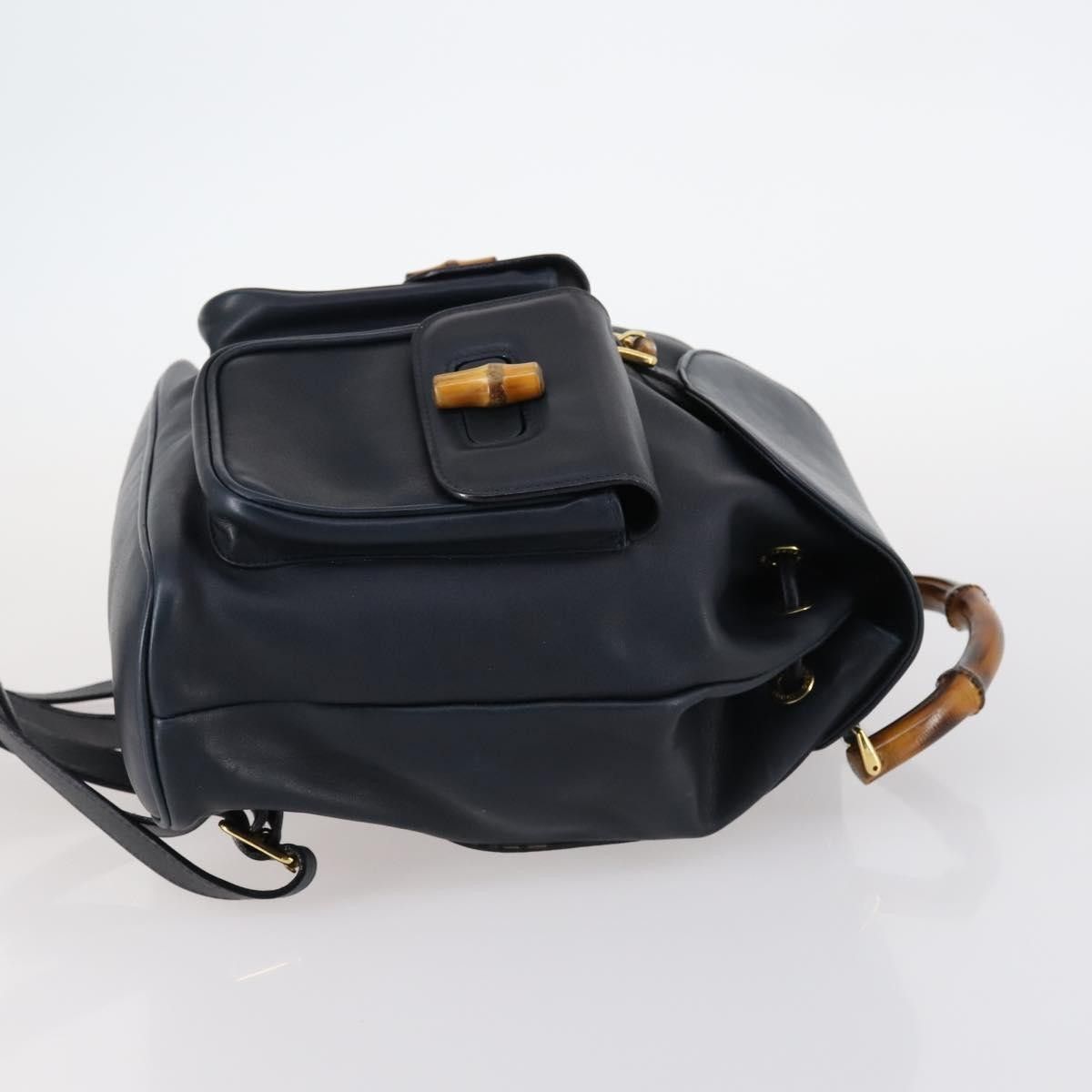 Gucci Gucci Vintage Bamboo Backpack Leather Size ONE SIZE - 3 Thumbnail