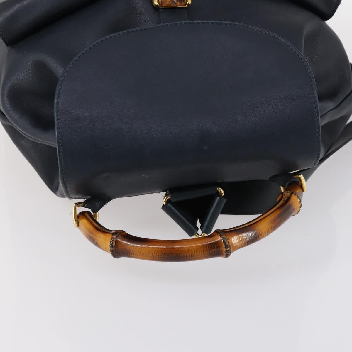 Gucci Gucci Vintage Bamboo Backpack Leather Size ONE SIZE - 8 Thumbnail