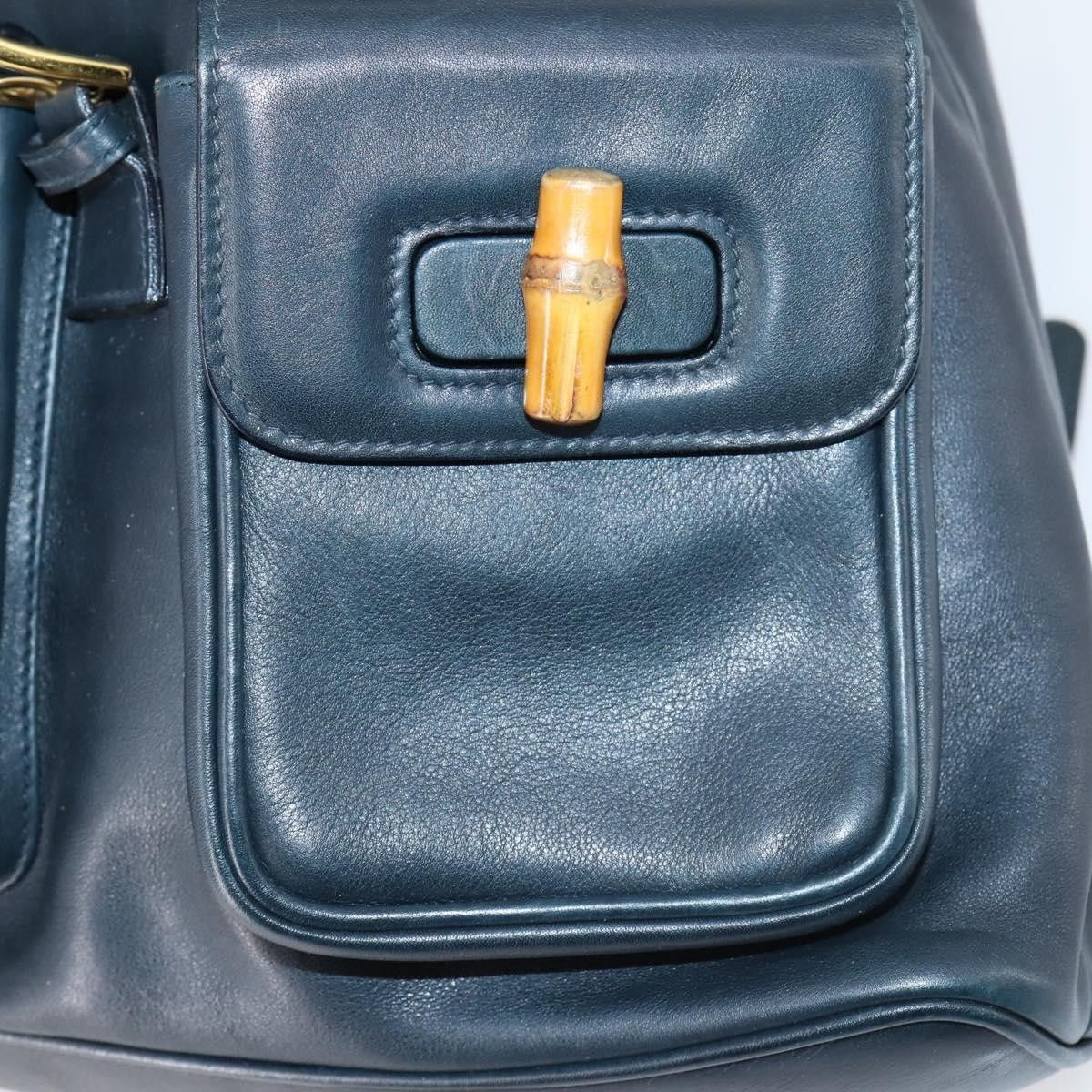 Gucci Gucci Vintage Bamboo Backpack Leather Size ONE SIZE - 23 Thumbnail